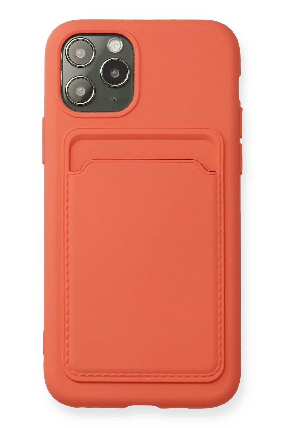 Newface iPhone 11 Pro Kılıf Kelvin Kartvizitli Silikon - Turuncu