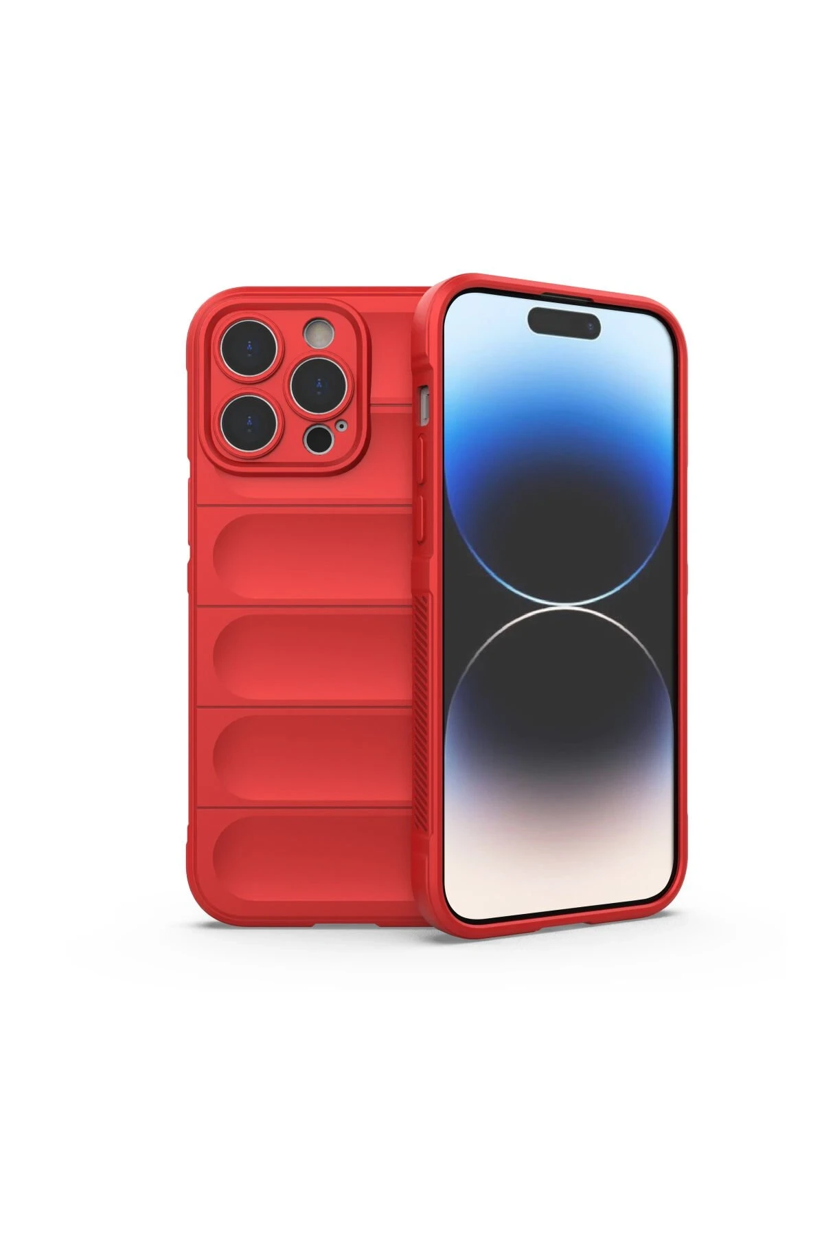 Newface iPhone 15 Pro Max Kılıf Optimum Silikon - Kırmızı