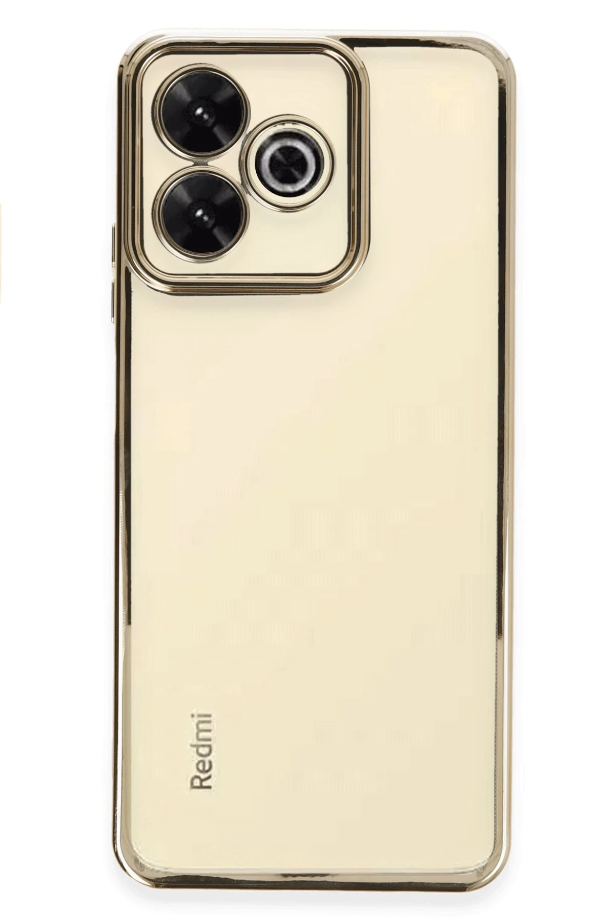 Newface Xiaomi Redmi 13 4G Kılıf Razer Lensli Silikon - Gold