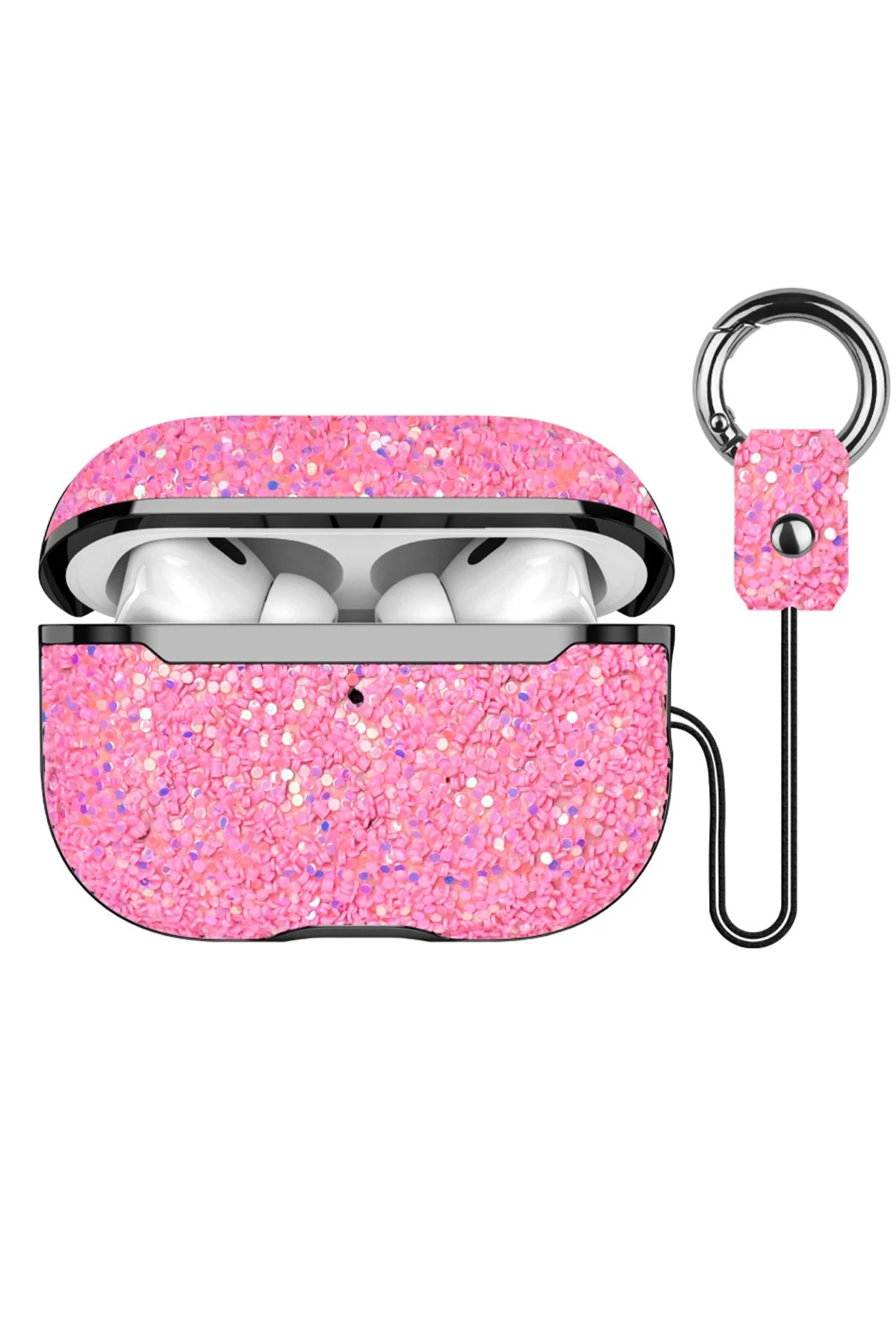 Onegif Airpods 3 (3.nesil) Bright Simli Airpods Kapak - Pembe