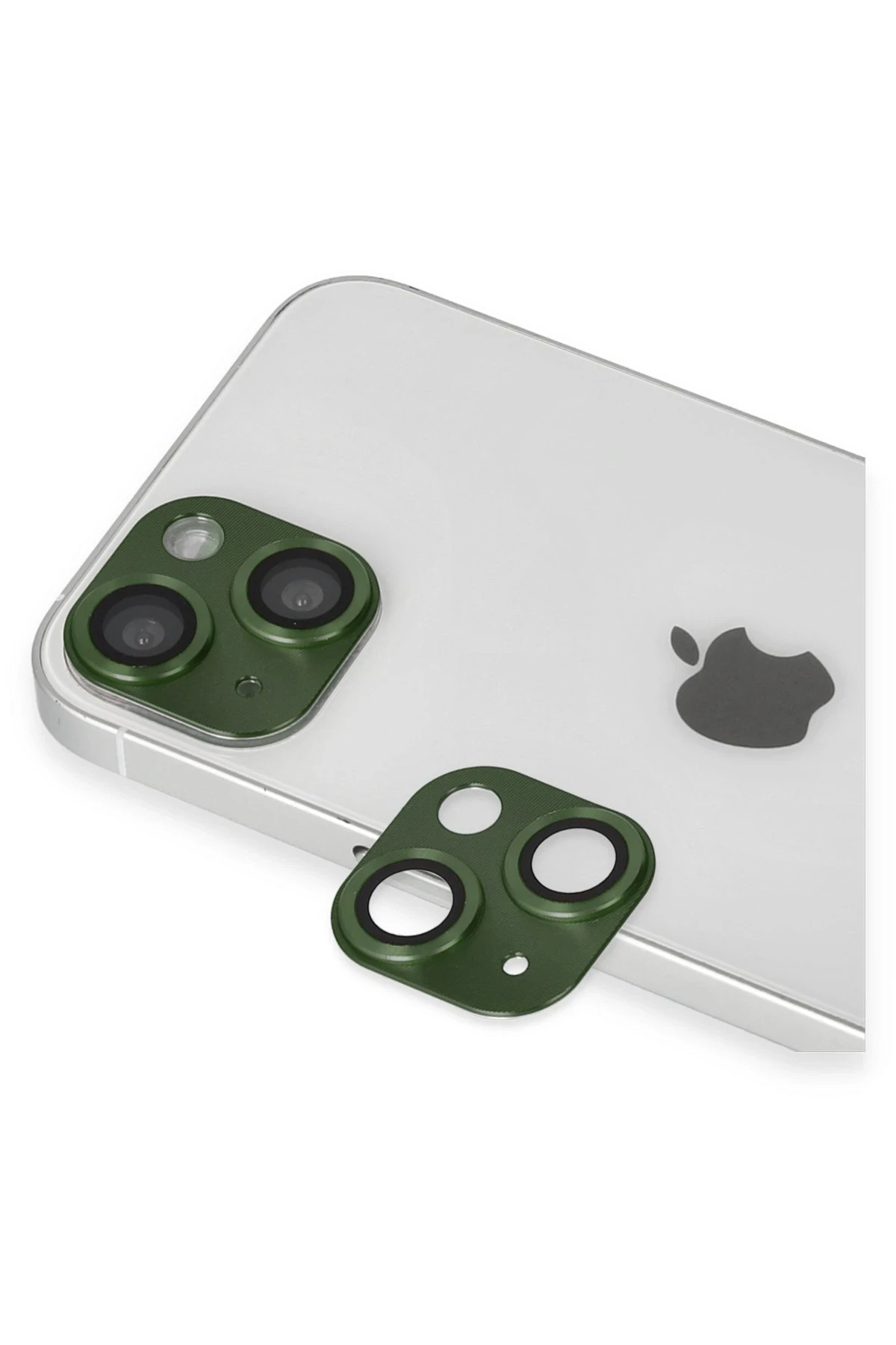 Newface iPhone 13 Pers Alüminyum Kamera Lens - Yeşil