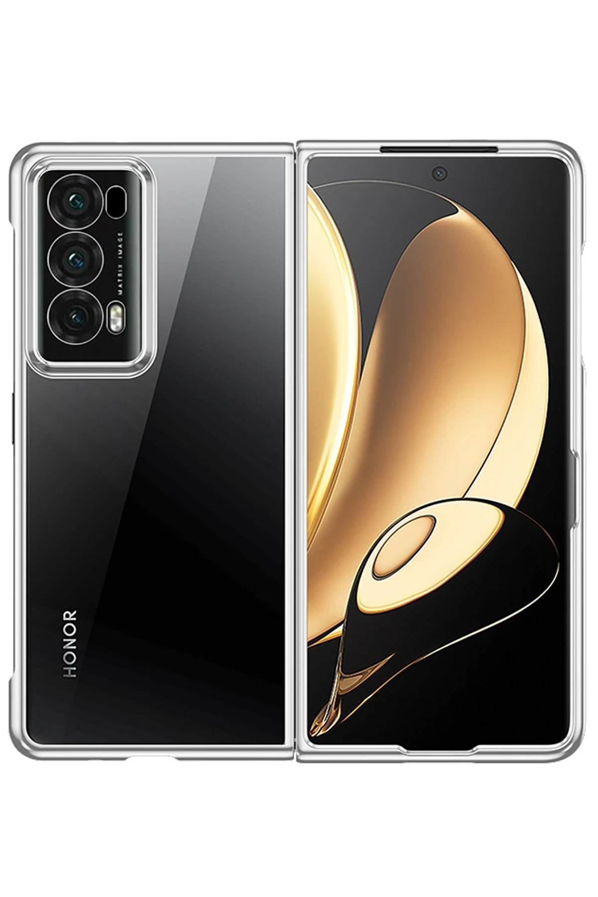 Newface Huawei Honor Magic V2 Kılıf Jasper Kapak - Gümüş