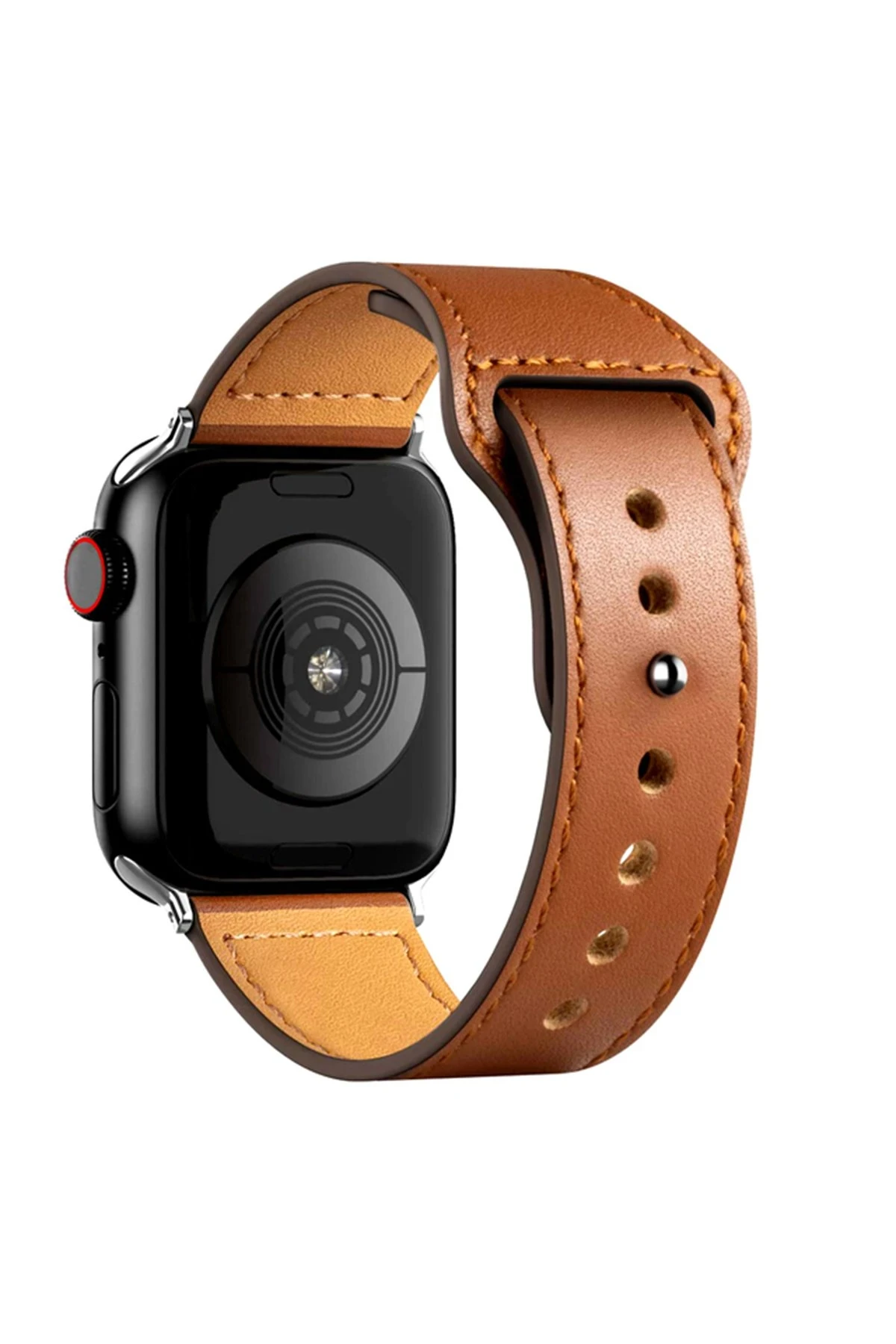 Newface Apple Watch 42mm KR415 Luaz Deri Kordon - Kahverengi