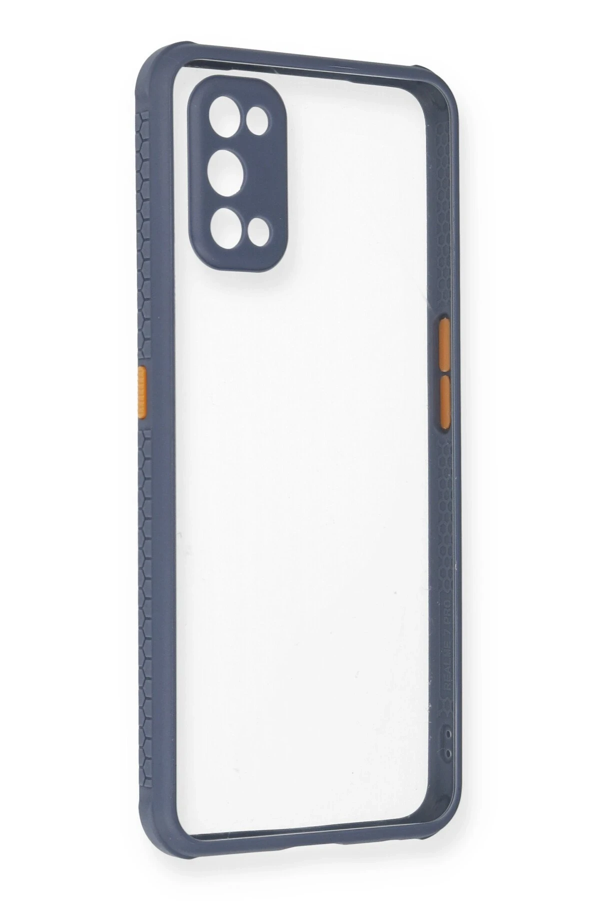Newface Realme 7 Pro Kılıf Miami Şeffaf Silikon - Gri