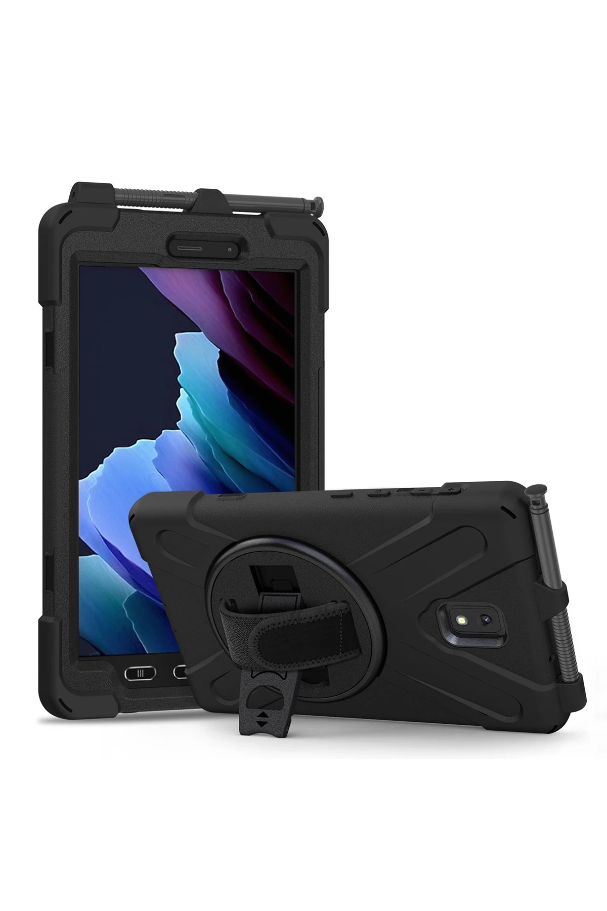 Newface Samsung Galaxy T577 Tab Active 3 Kılıf Amazing Tablet Kapak - Siyah