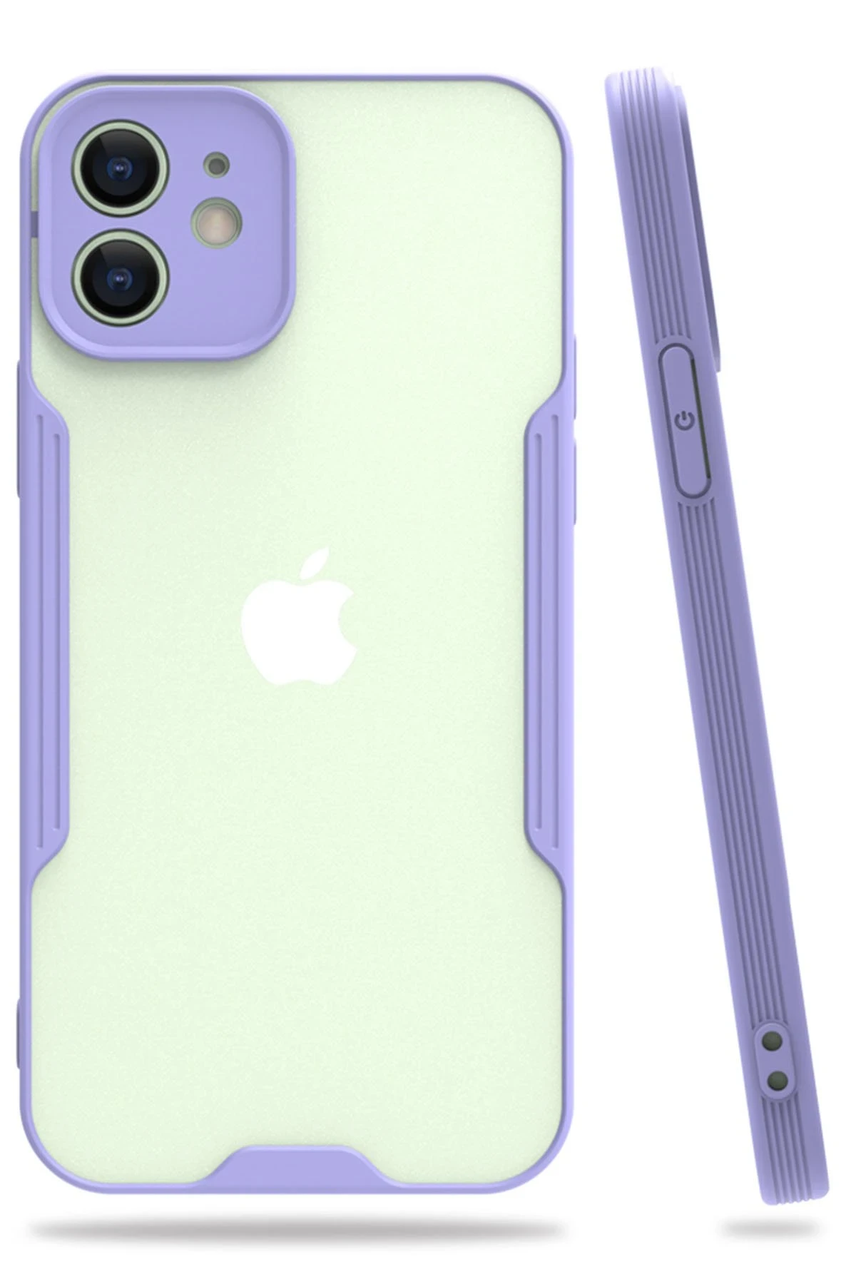 Newface iPhone 12 Kılıf Platin Silikon - Lila