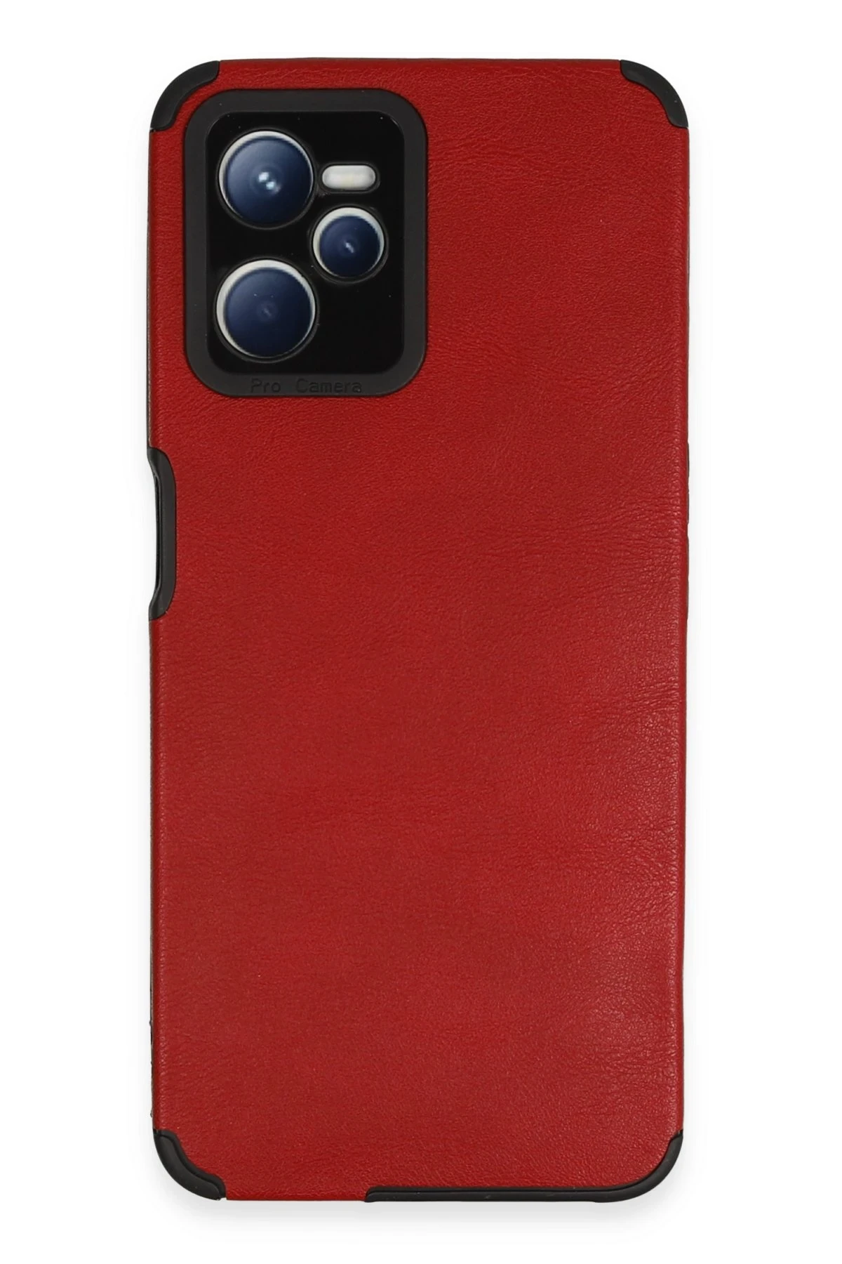 Newface Realme C35 Kılıf Loop Deri Silikon - Kırmızı