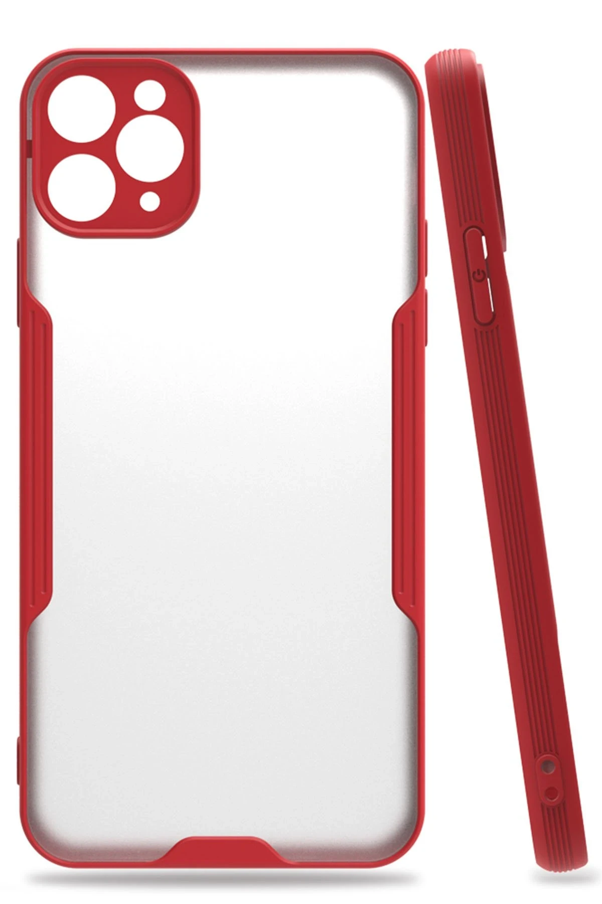 Newface iPhone 11 Pro Kılıf Platin Silikon - Kırmızı
