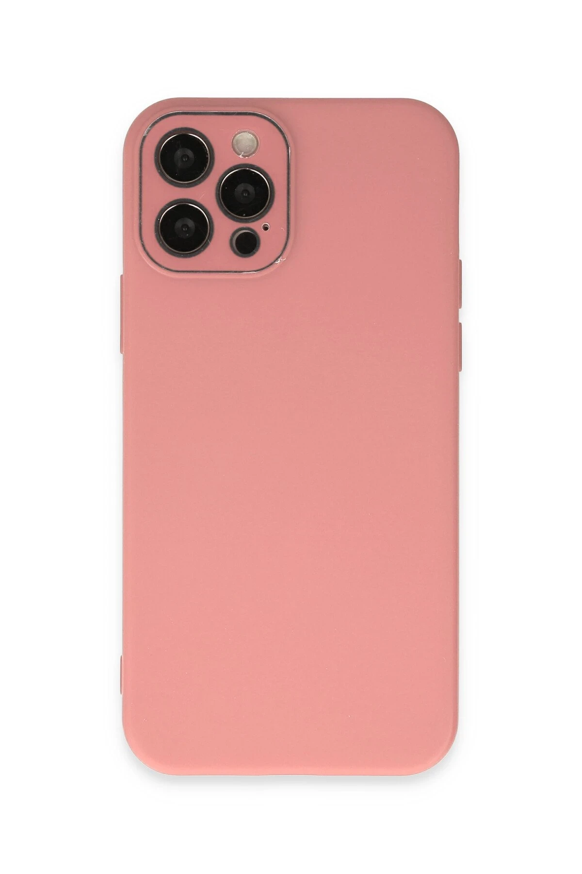 Newface iPhone 12 Pro Kılıf Lansman Glass Kapak - Pembe
