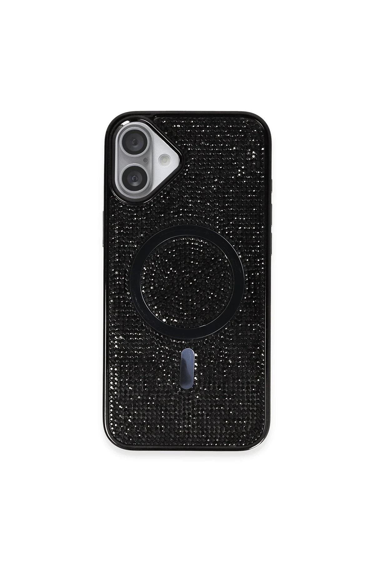 Newface iPhone 16 Kılıf Diamond Magsafe Kapak - Siyah