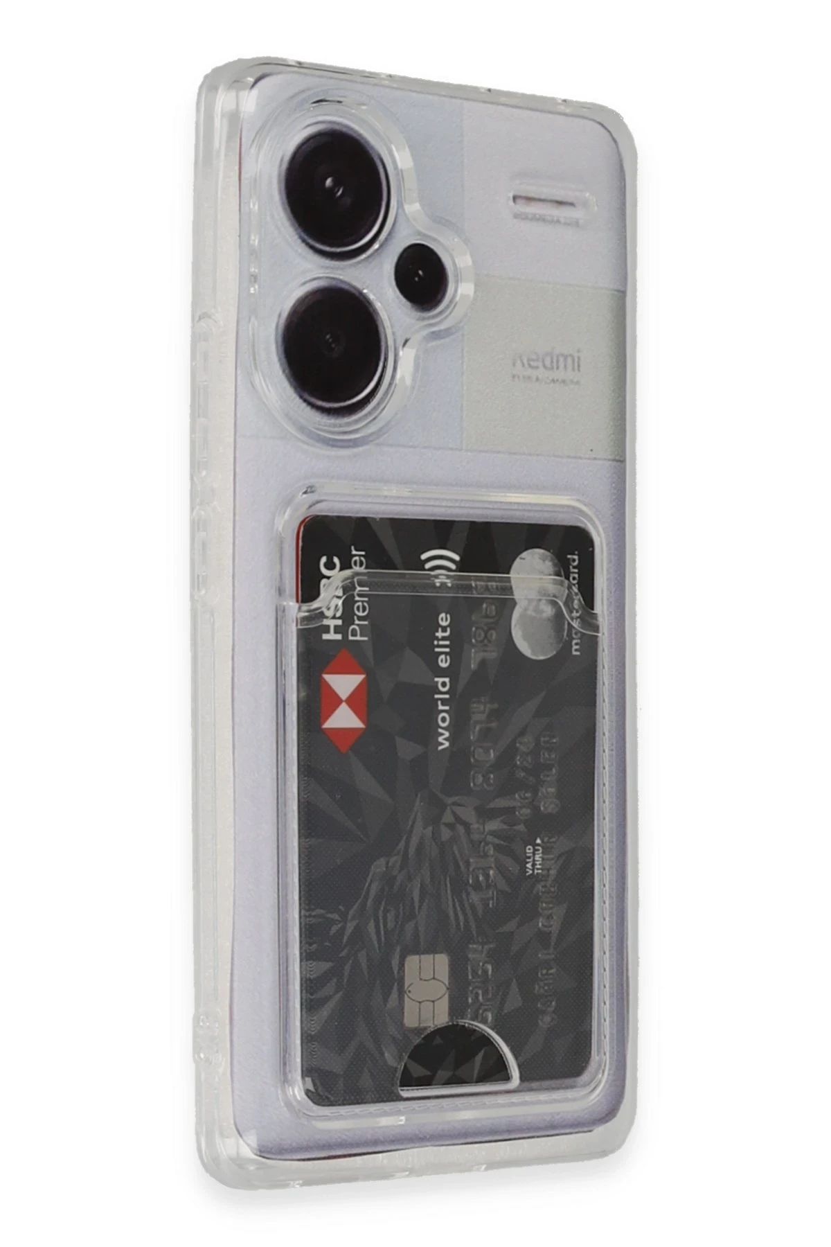 Newface Xiaomi Redmi Note 13 Pro Plus Kılıf Kart Şeffaf Silikon - Şeffaf