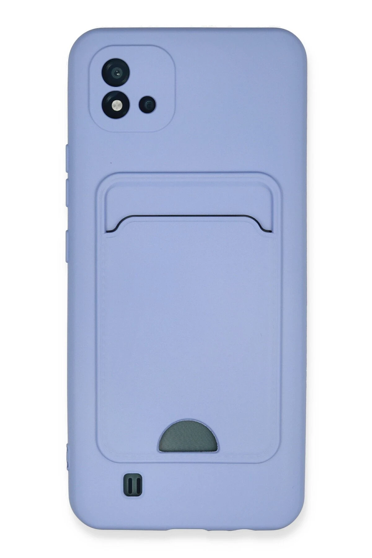 Newface Realme C11 2021 Kılıf Kelvin Kartvizitli Silikon - Lila