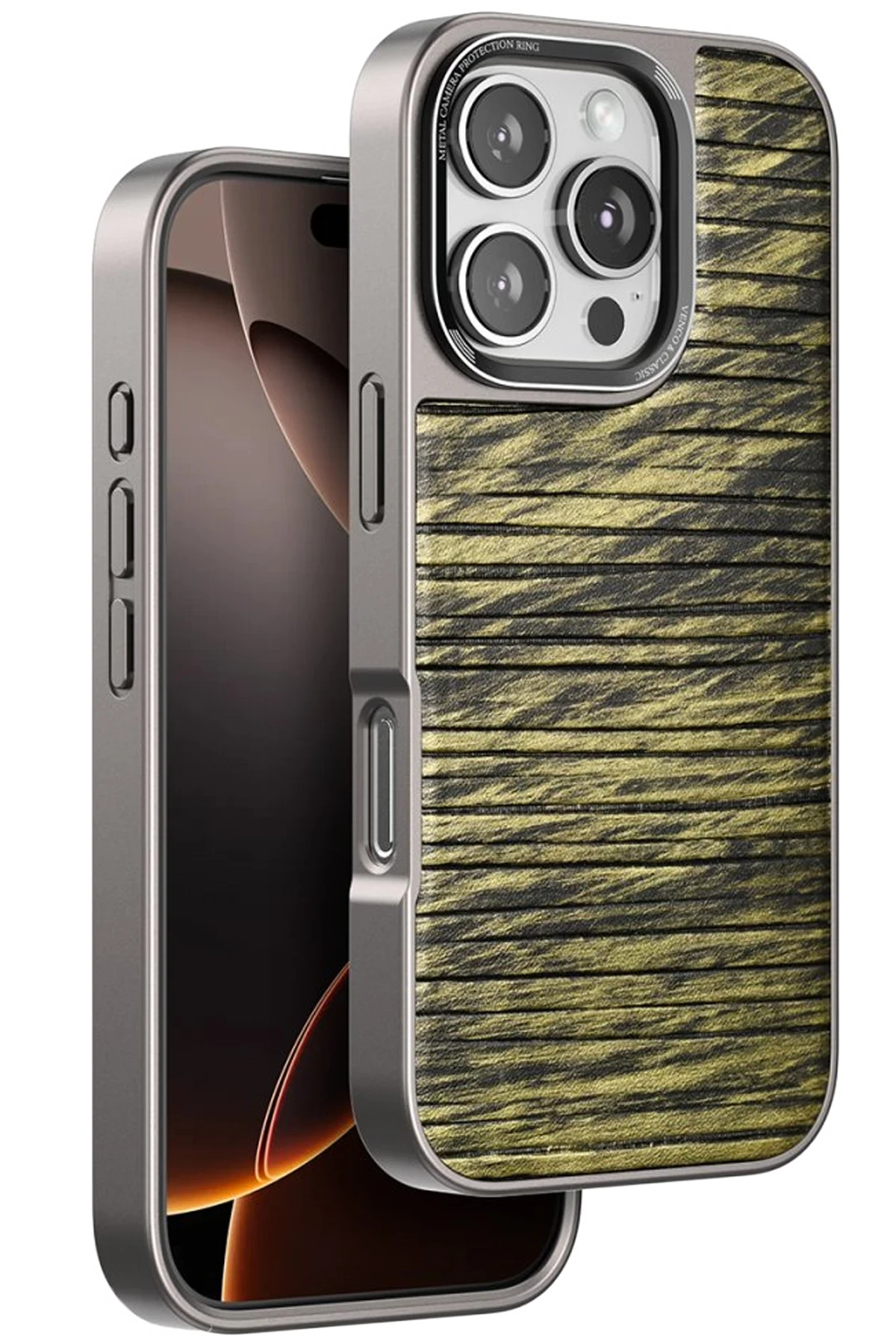 Venco iPhone 16 Pro Wave Kapak - Koyu Kahve