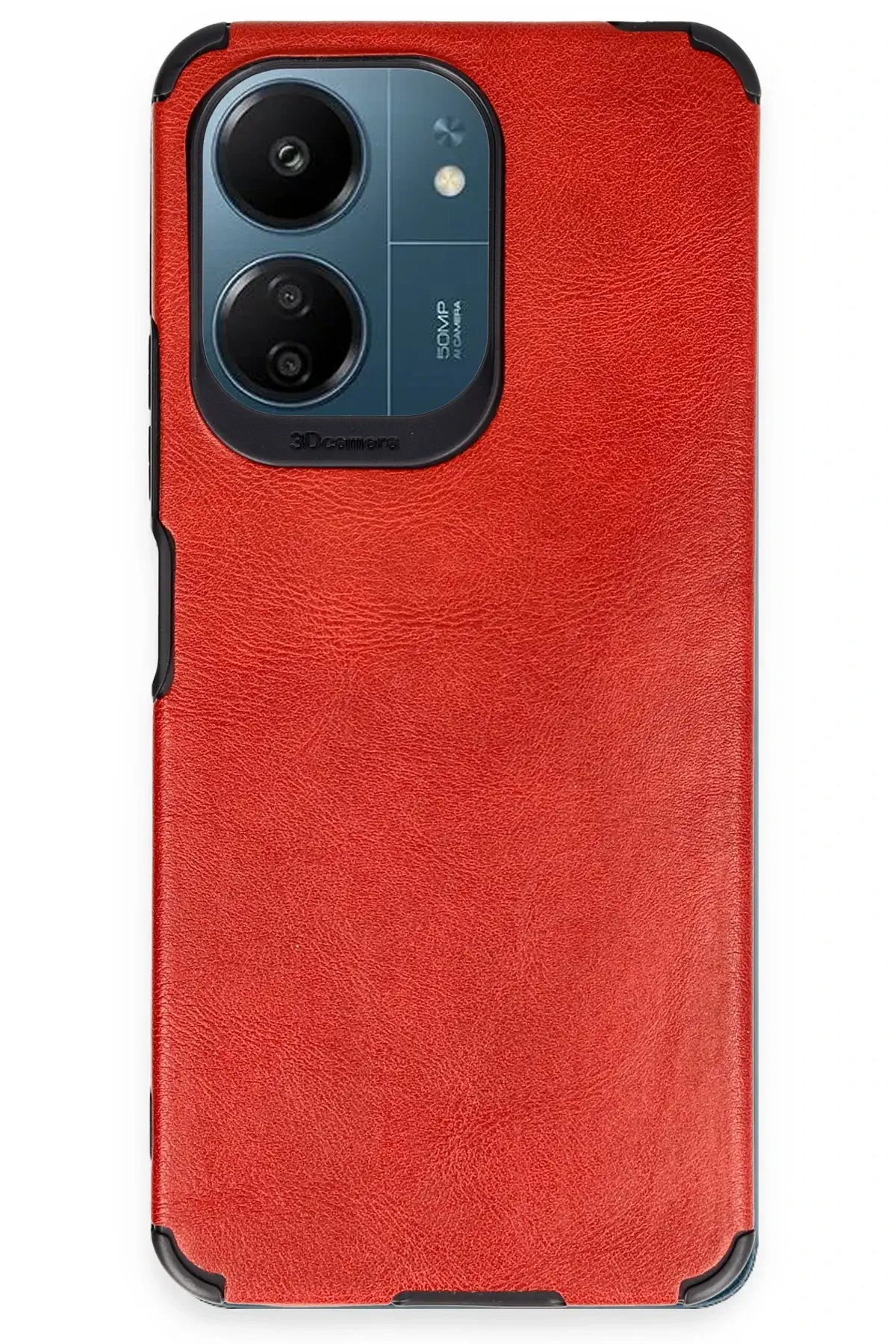 Newface Xiaomi Redmi 13C Kılıf Loop Deri Silikon - Kırmızı