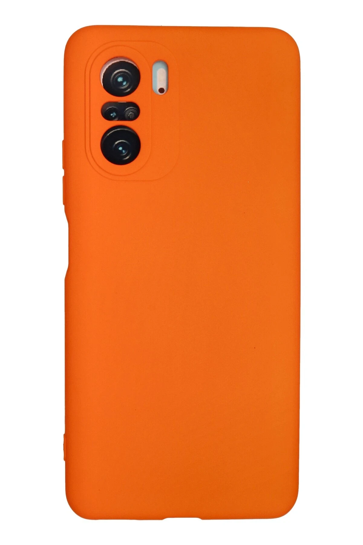 Newface Xiaomi Poco F3 Kılıf Nano içi Kadife Silikon - Turuncu