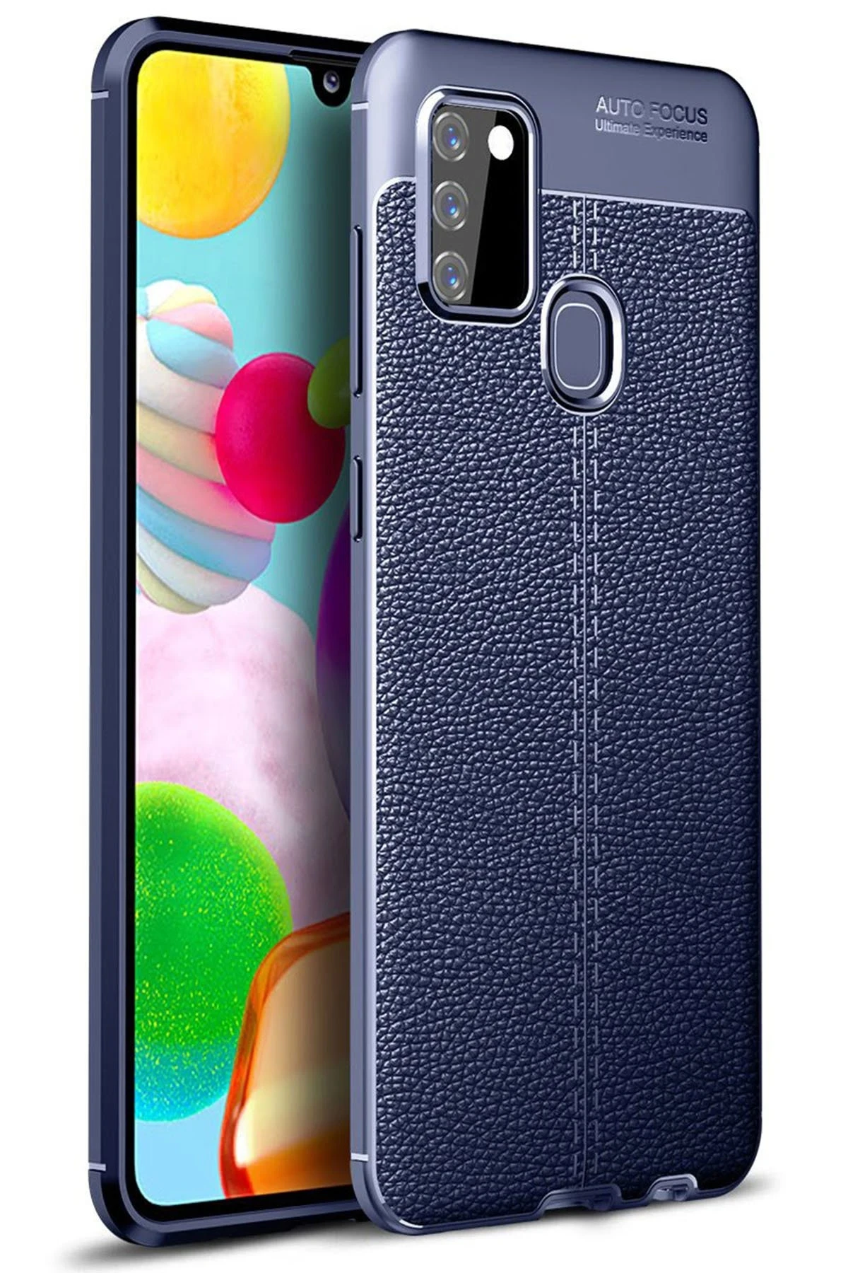 Newface Samsung Galaxy A21S Kılıf Auto Focus Kapak - Lacivert