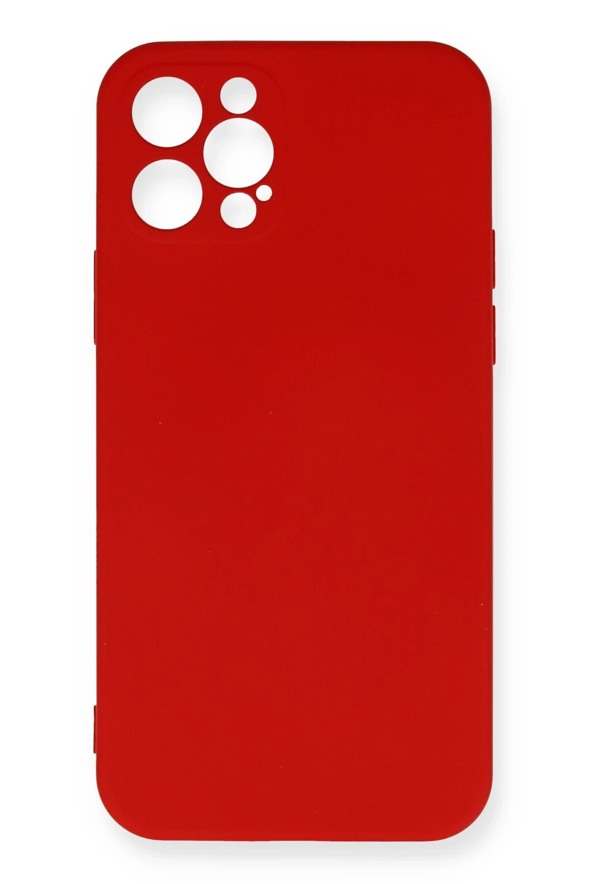 Newface iPhone 12 Pro Max Kılıf Nano içi Kadife Silikon - Kırmızı