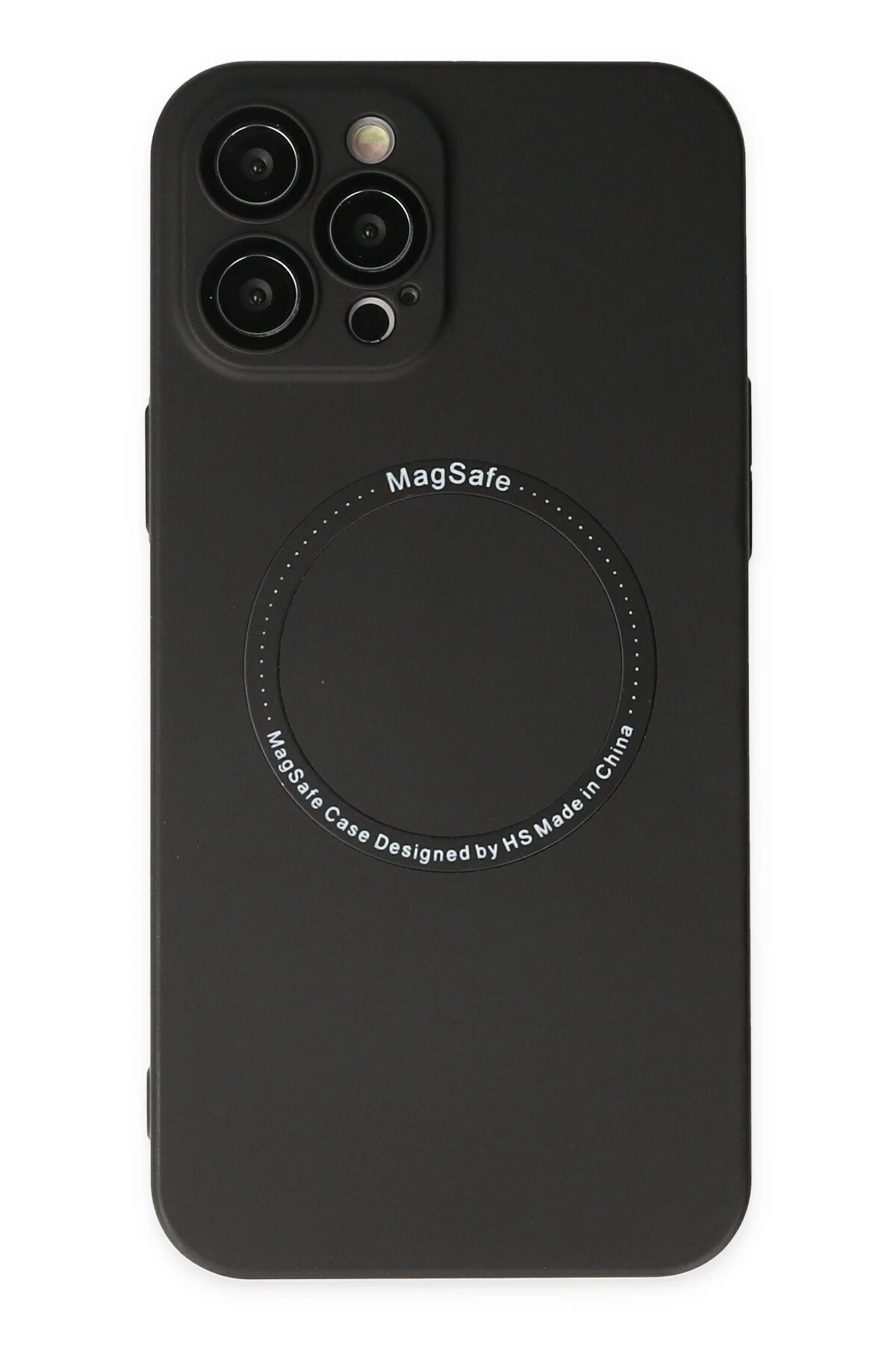 Newface iPhone 12 Pro Max Kılıf Jack Magneticsafe Lens Silikon - Siyah