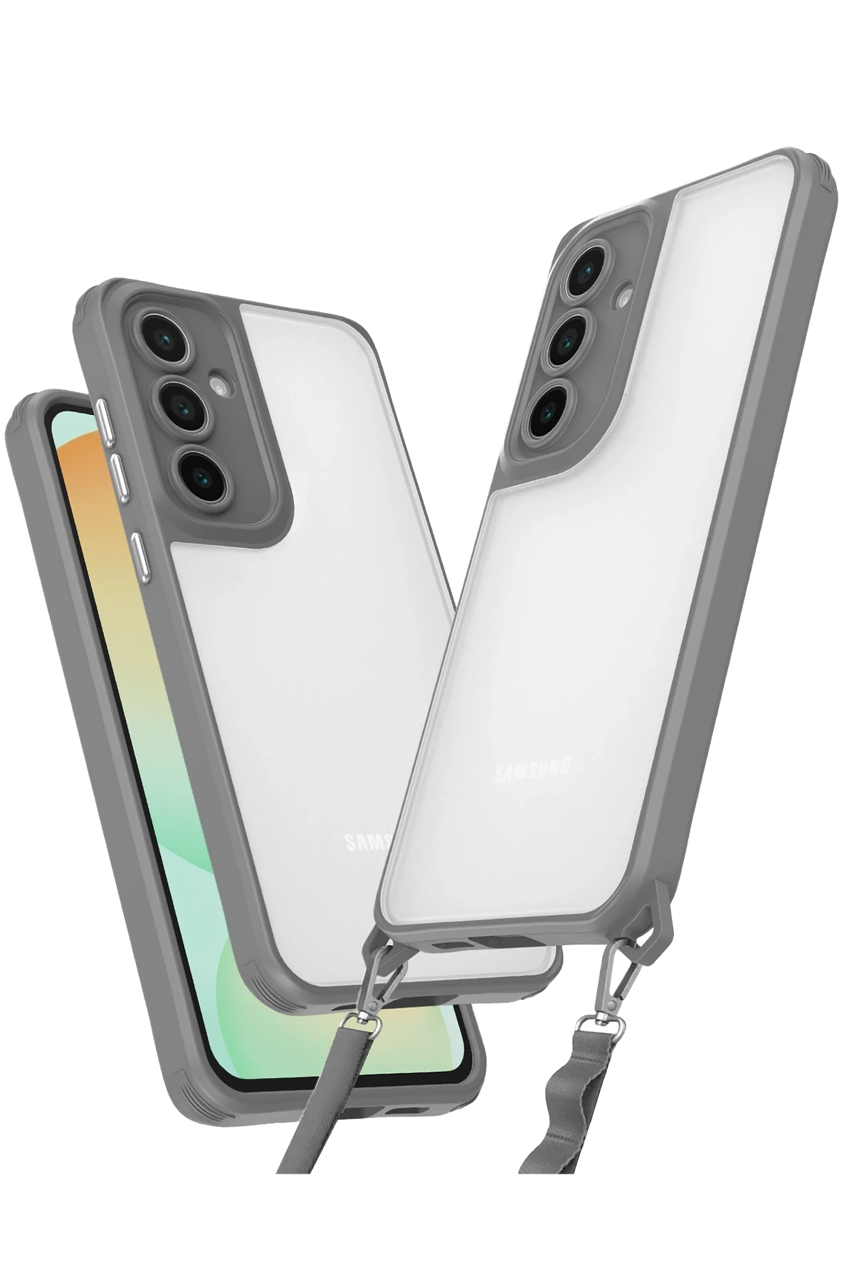 Newface Samsung Galaxy A36 Kılıf Penta Silikon Kılıf - Titan Gri