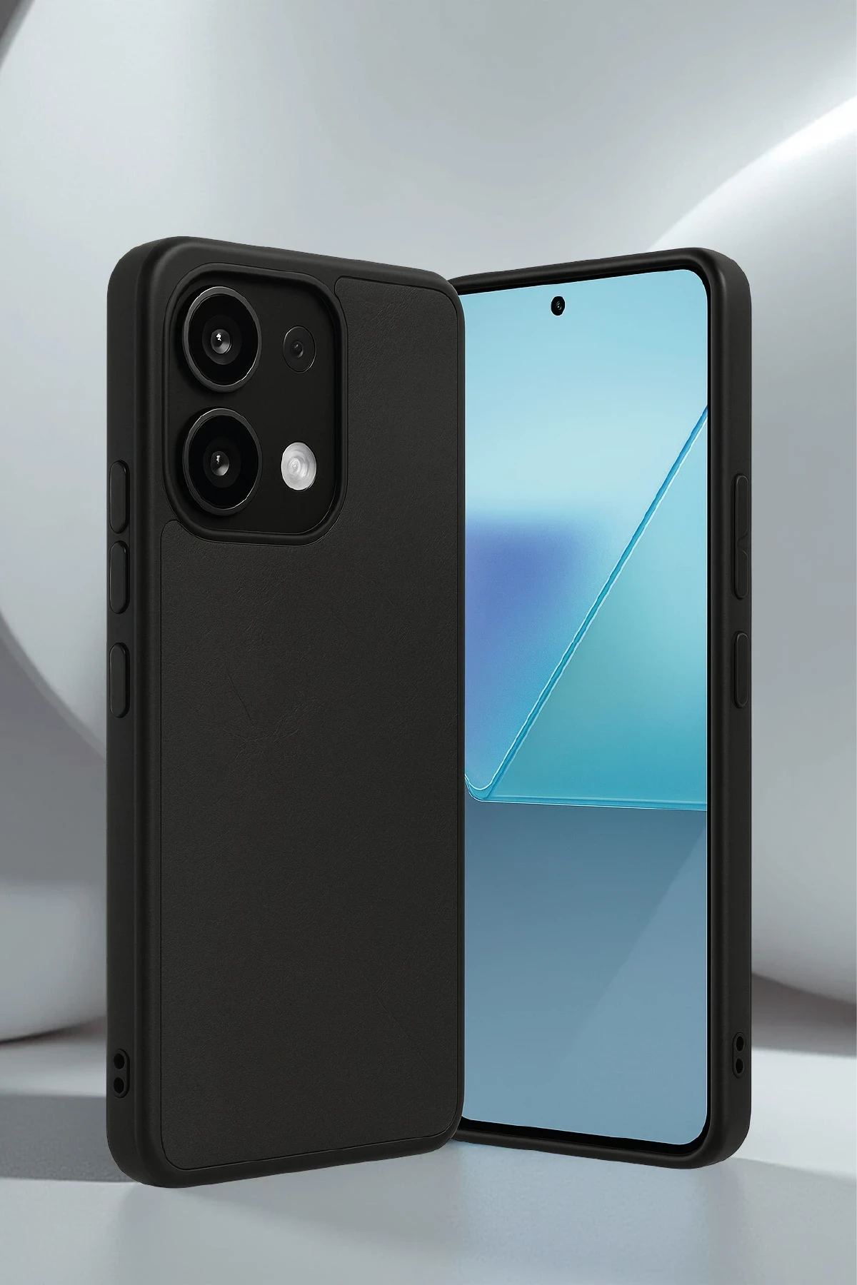 Newface Xiaomi Redmi Note 13 Pro 4G Kılıf Aras Deri Kapak - Siyah