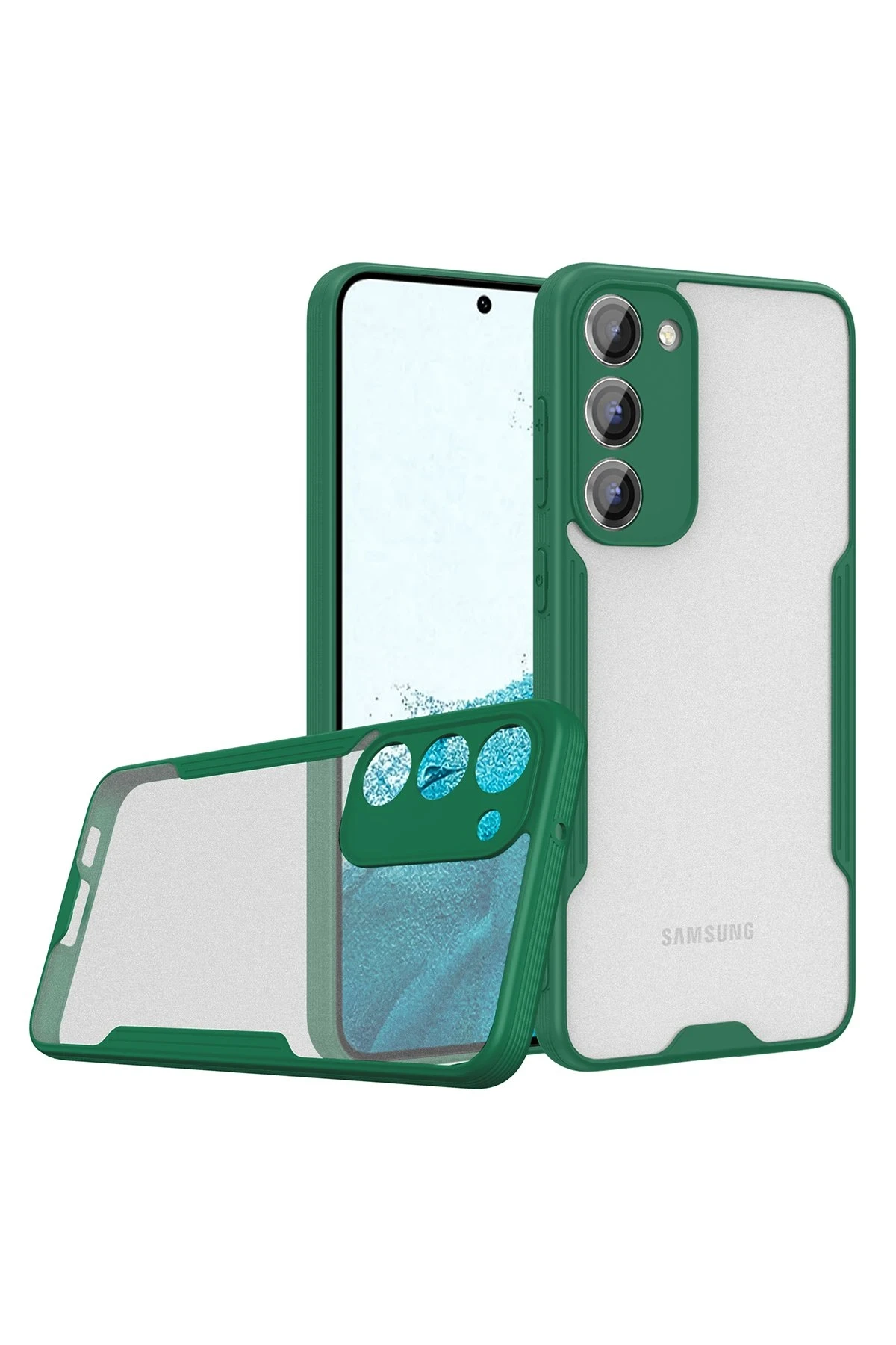 Newface Samsung Galaxy S23 Plus Kılıf Platin Silikon - Yeşil
