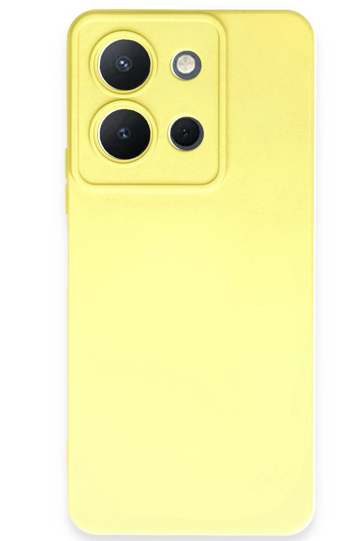 Newface Vivo Y36 Kılıf Nano içi Kadife Silikon - Sarı
