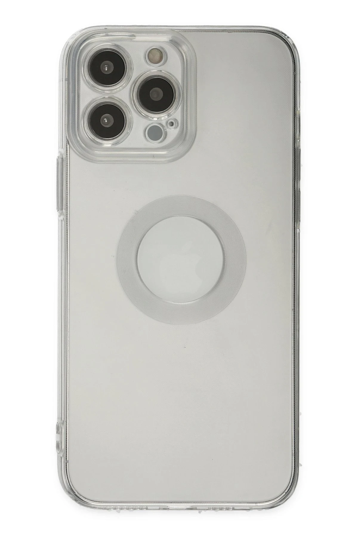 Newface iPhone 14 Pro Max Kılıf Santa Lens Silikon - Şeffaf