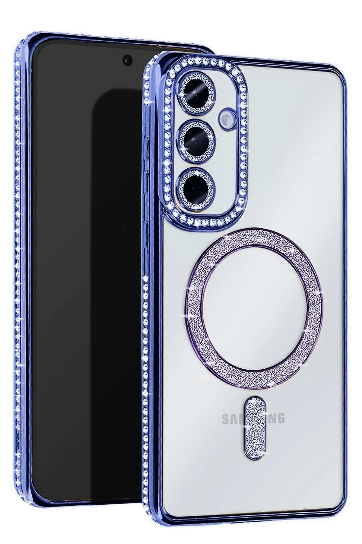 Newface Samsung Galaxy S25 Edge Joke Simli Magneticsafe Kılıf - Mavi