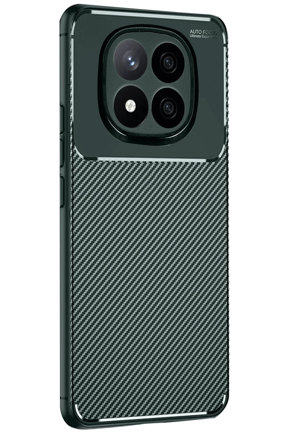 Newface Xiaomi Redmi Note 14 Pro Plus Kılıf Auto Focus Karbon Kapak - Koyu Yeşil