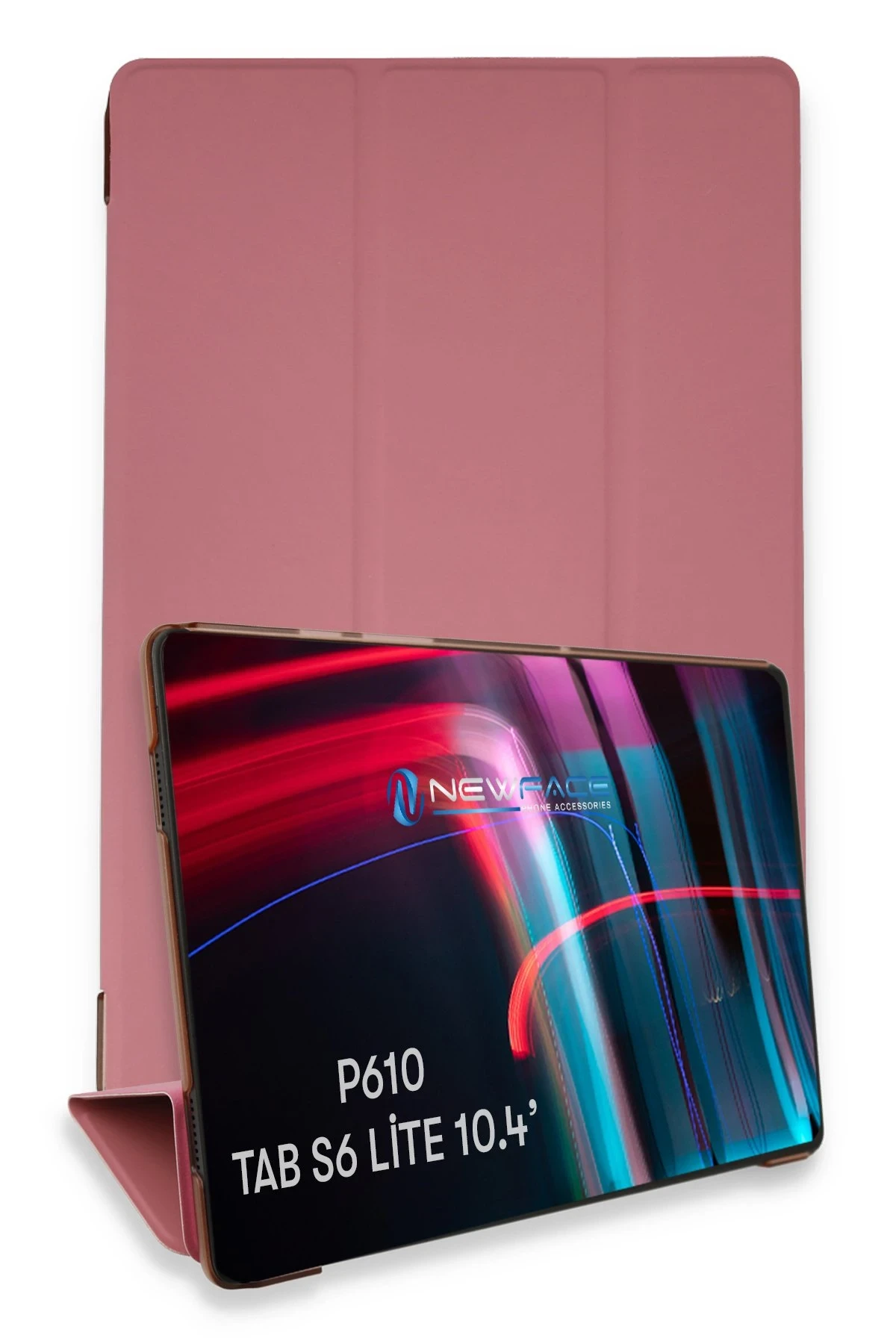 Newface Samsung Galaxy P610 Tab S6 Lite 10.4 Kılıf Tablet Smart Kılıf - Pembe