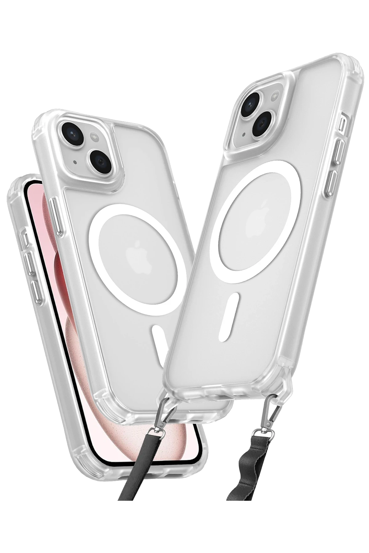 Newface iPhone 14 Kılıf Enka Magsafe Silikon Kılıf - Şeffaf