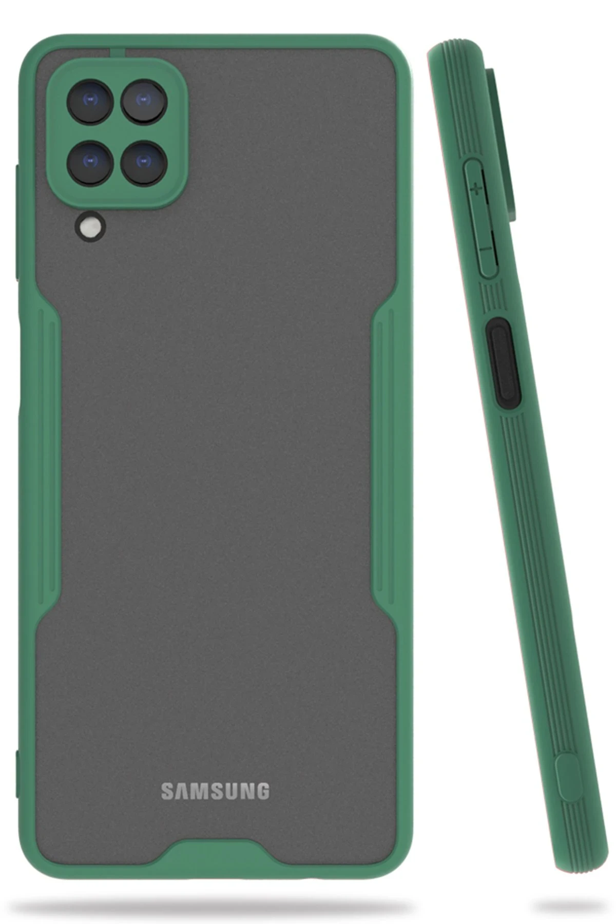 Newface Samsung Galaxy A22 Kılıf Platin Silikon - Yeşil