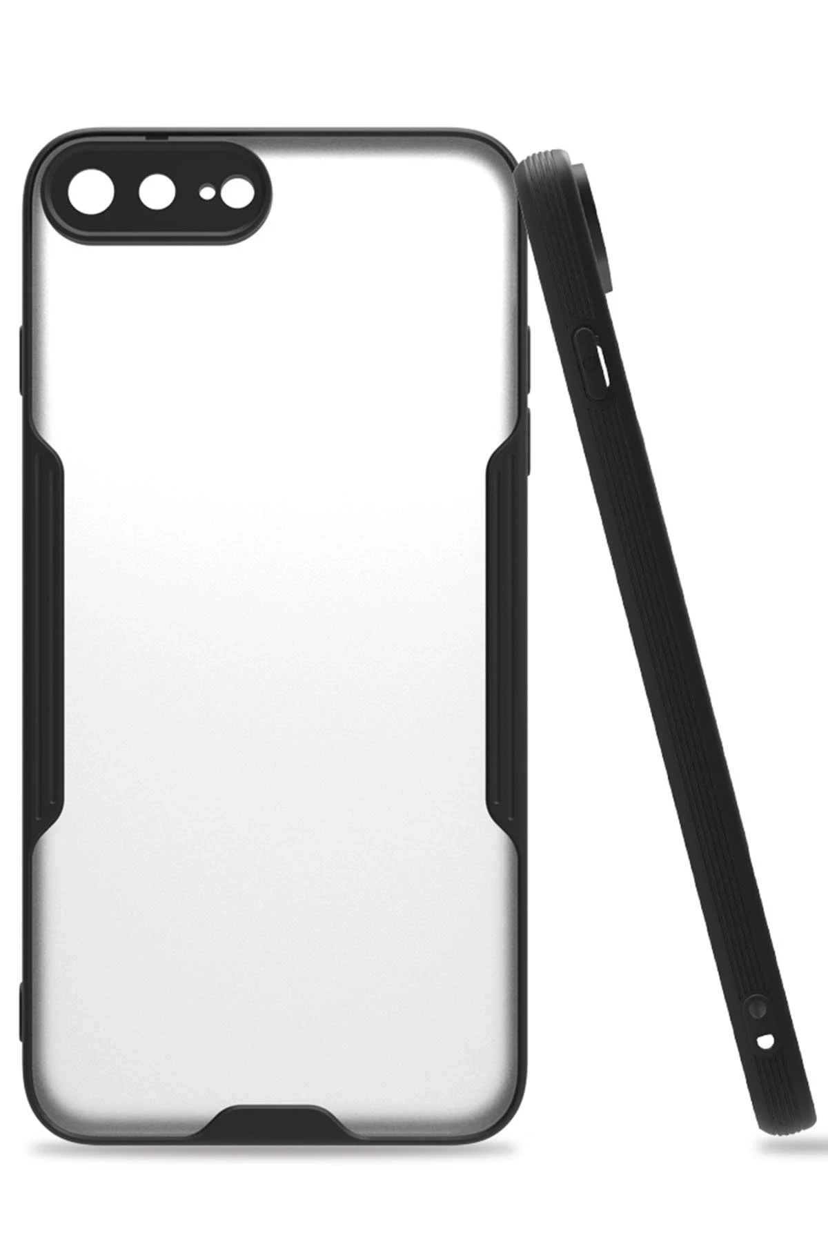 Newface iPhone 7 Plus Kılıf Platin Silikon - Siyah