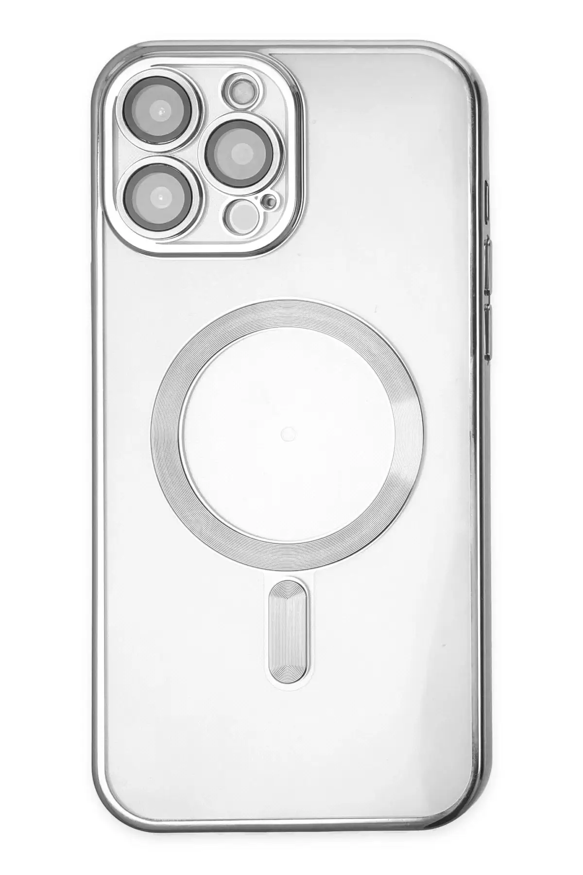 Newface iPhone 14 Pro Kılıf Kross Magneticsafe Kapak - Gümüş