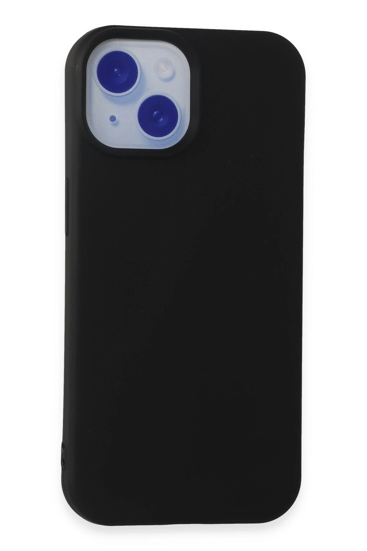 Newface iPhone 15 Kılıf Nano içi Kadife Silikon - Siyah