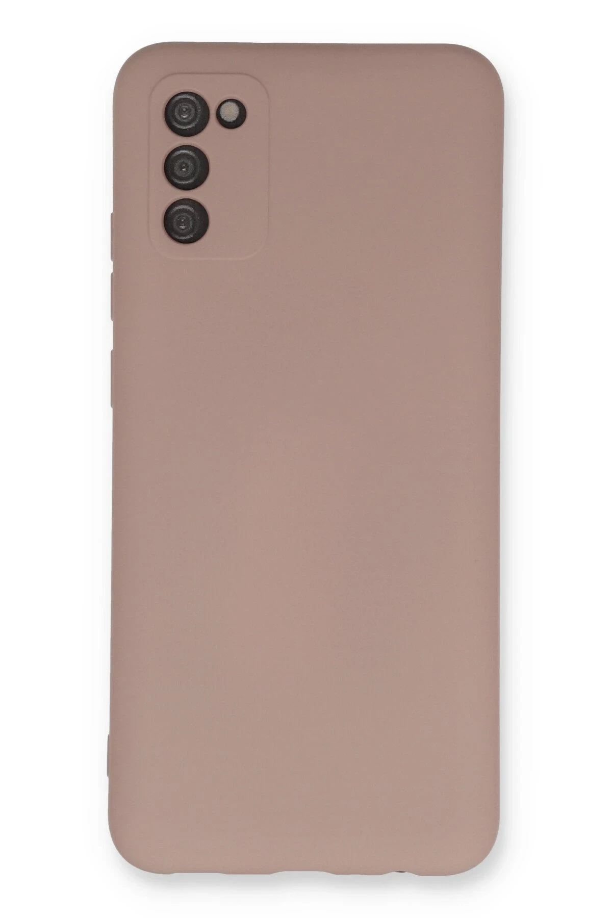 Newface Samsung Galaxy A03S Kılıf Nano içi Kadife Silikon - Pudra
