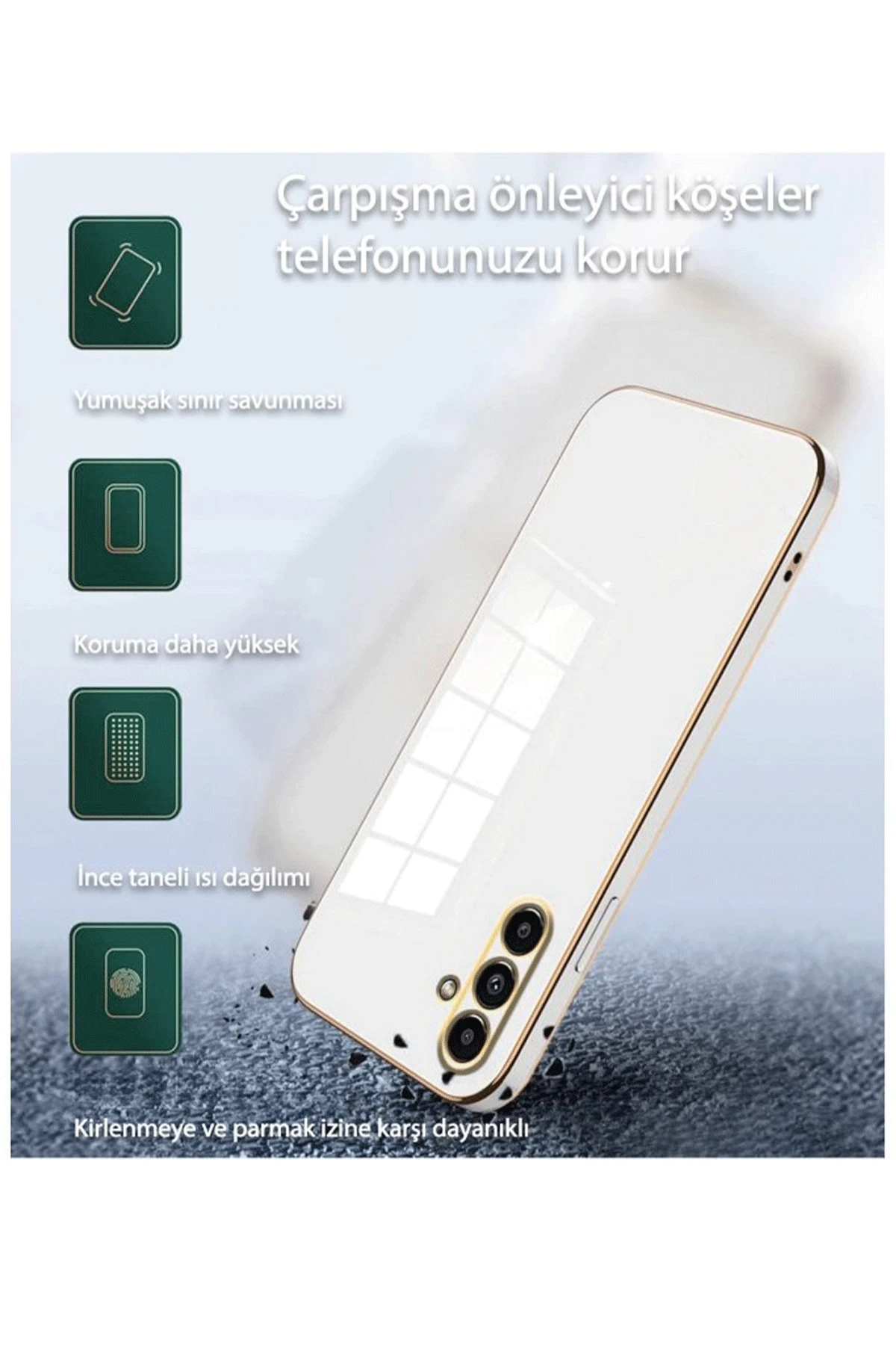 Newface Samsung Galaxy A16 5G Kılıf Volet Silikon - Beyaz