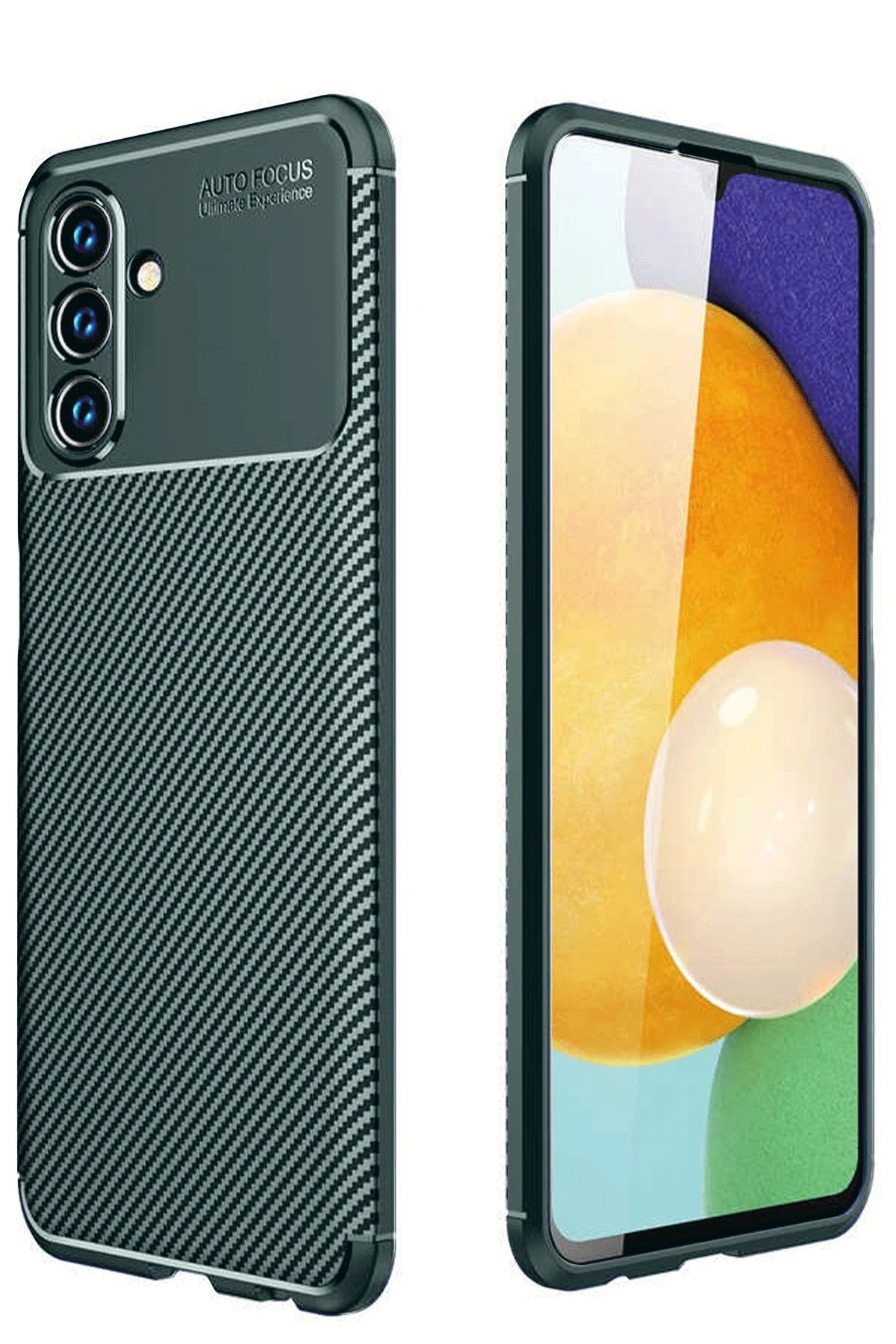 Newface Samsung Galaxy A26 Kılıf Auto Focus Karbon Kapak - Koyu Yeşil