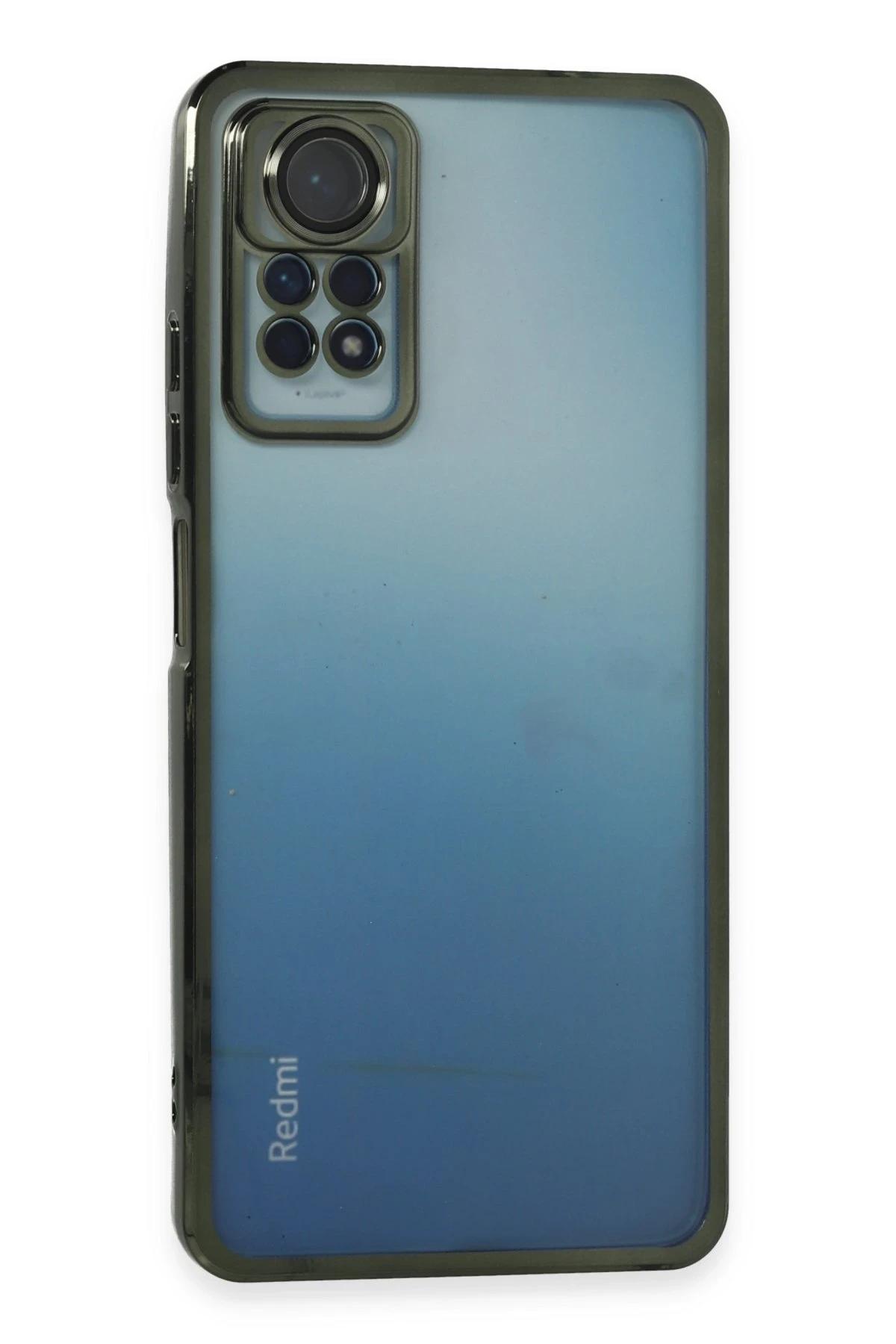 Newface Xiaomi Redmi Note 12 Pro 4G Kılıf Razer Lensli Silikon - Yeşil