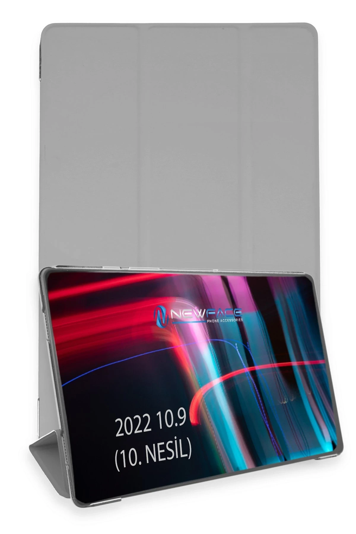 Newface iPad 2022 10.9 (10.nesil) Kılıf Tablet Smart Kılıf - Gri