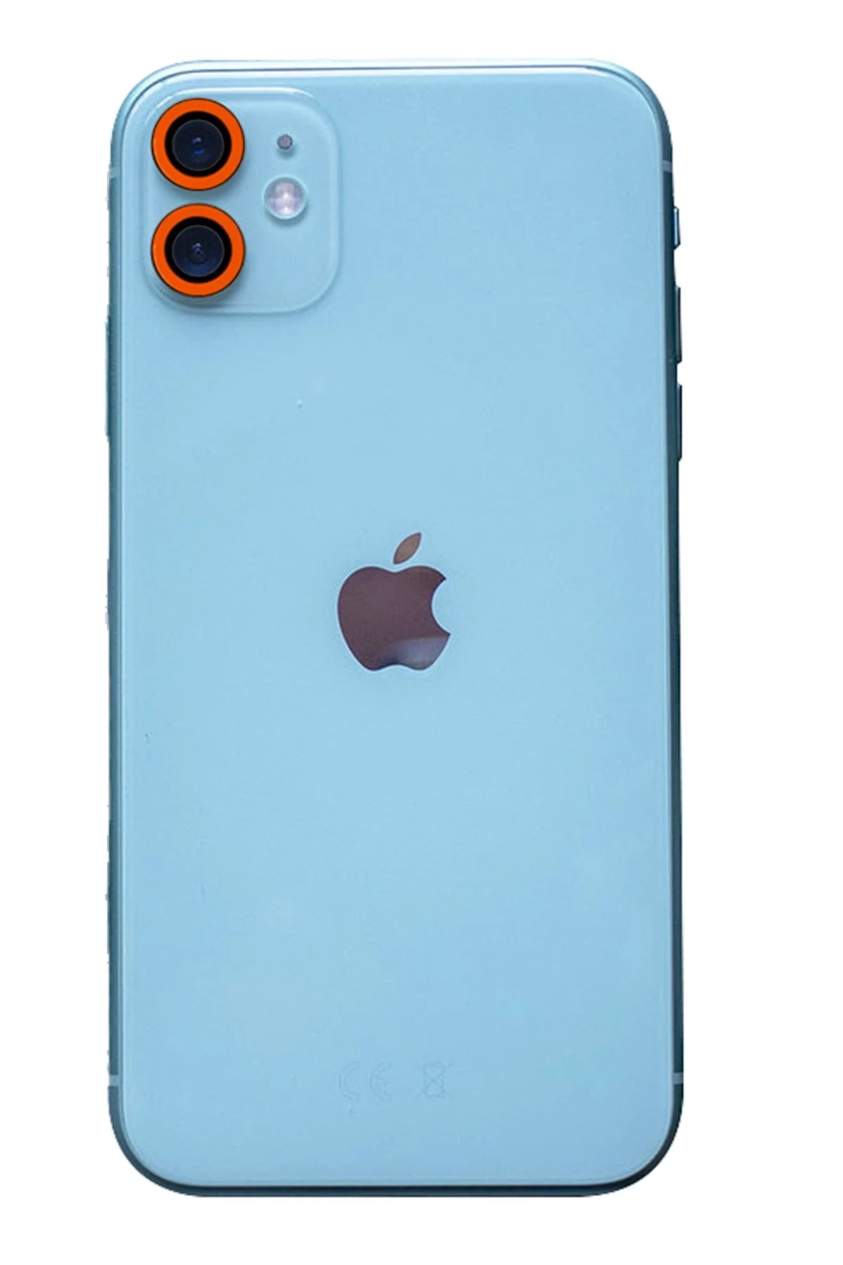 Newface iPhone 11 Neon Fosforlu Kamera Lens - Turuncu