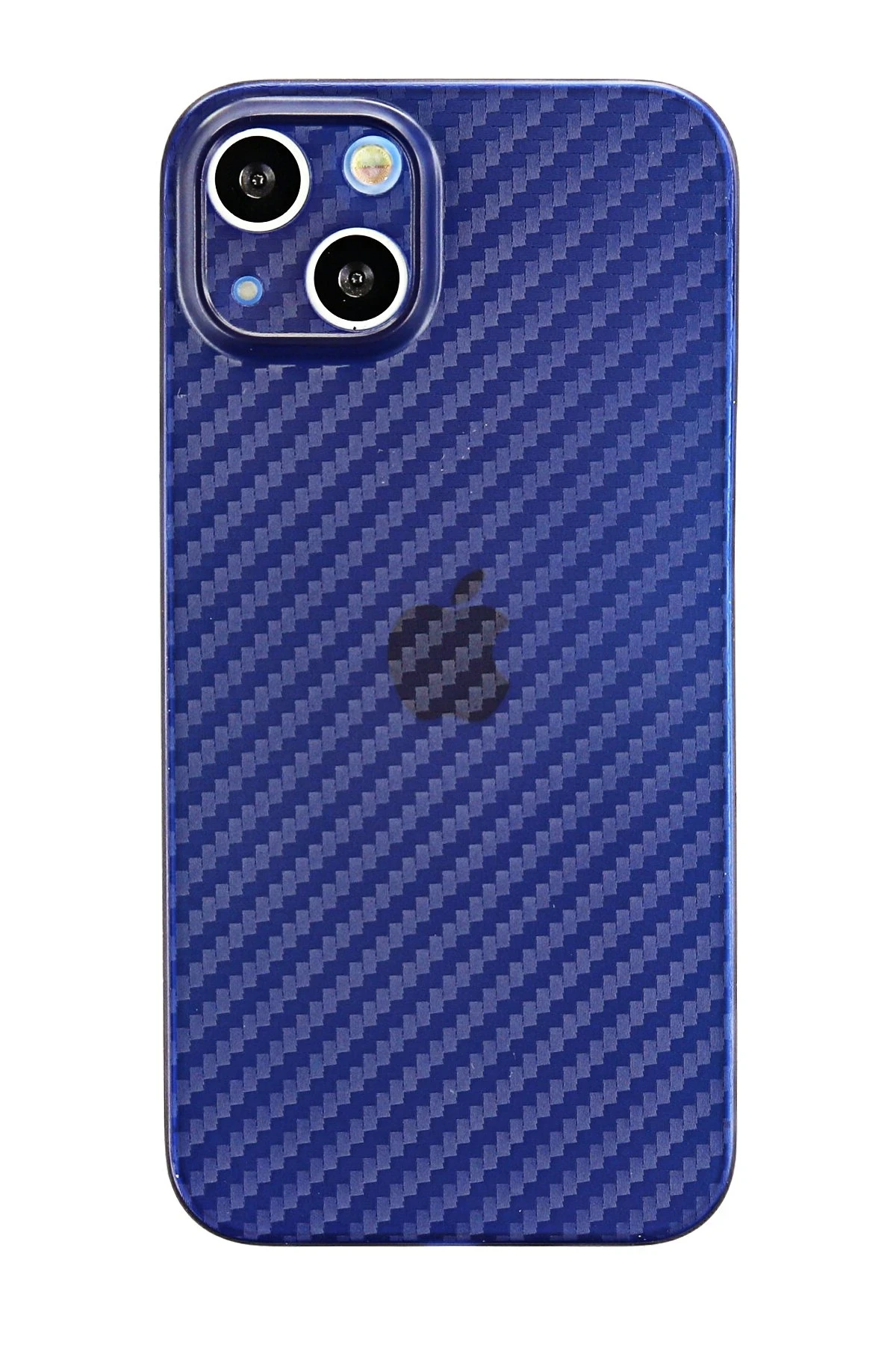 Newface iPhone 13 Kılıf Karbon PP Silikon - Mavi