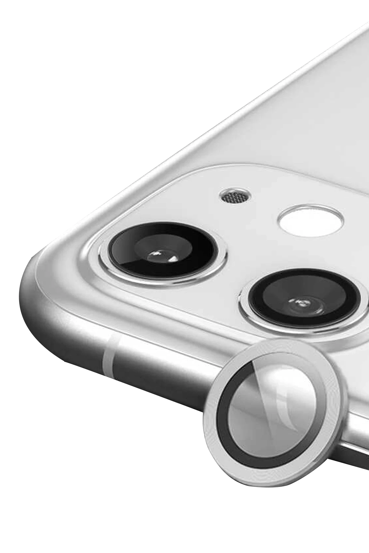 Newface iPhone 12 Mini Raze Metal Kamera Lens - Gümüş