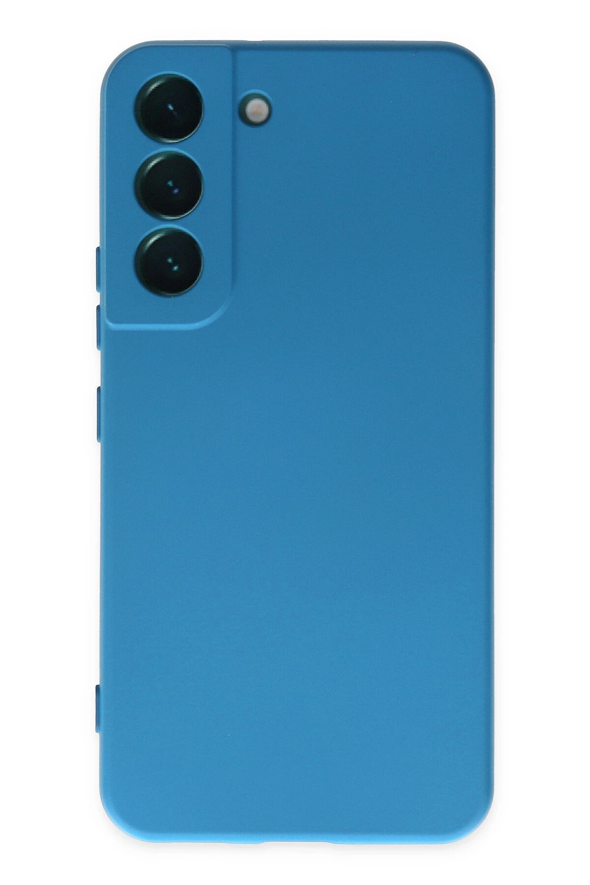 Newface Samsung Galaxy S22 Kılıf Nano içi Kadife Silikon - Mavi