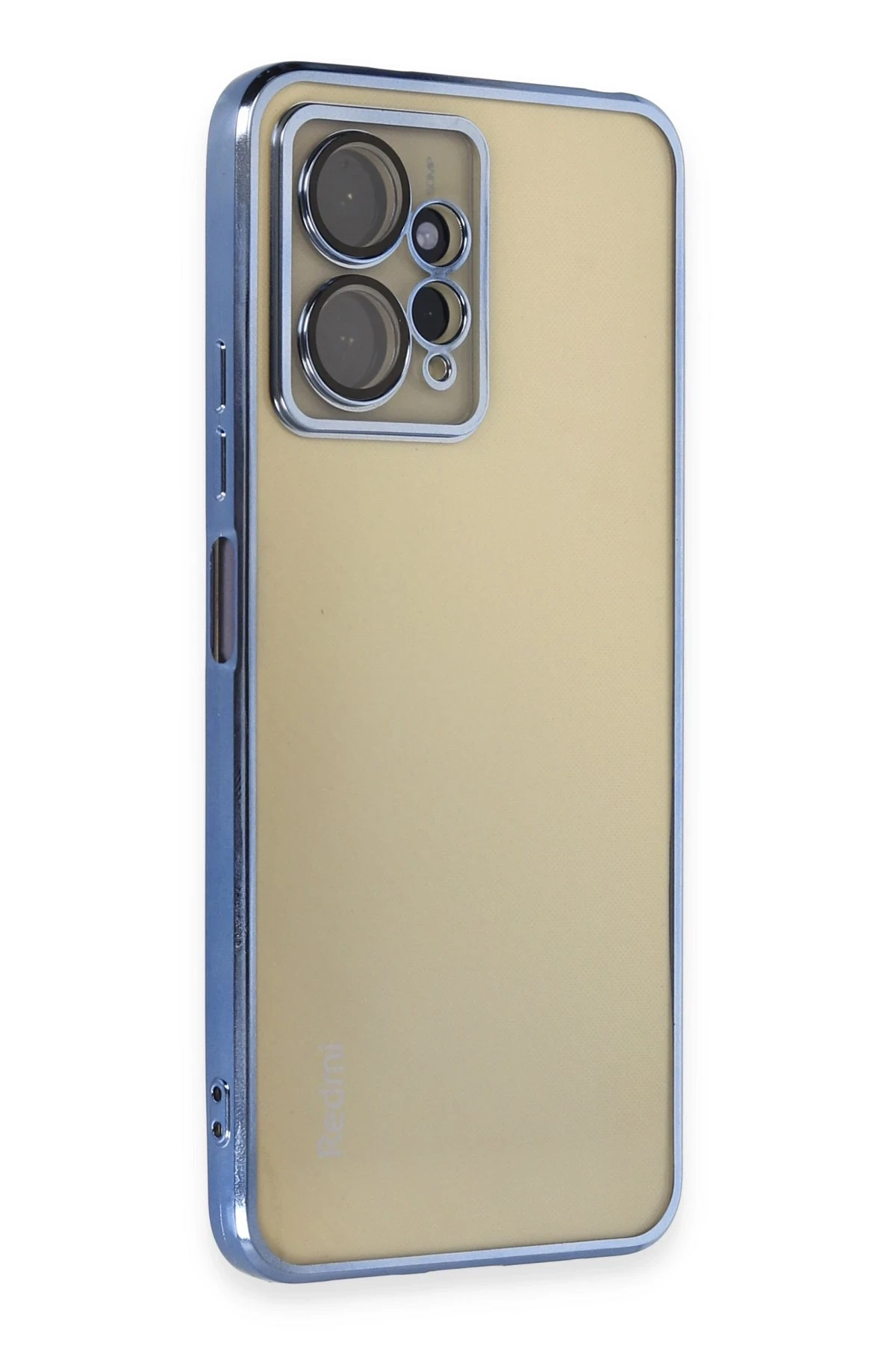 Newface Xiaomi Redmi Note 12 4G Kılıf Razer Lensli Silikon - Açık Mavi