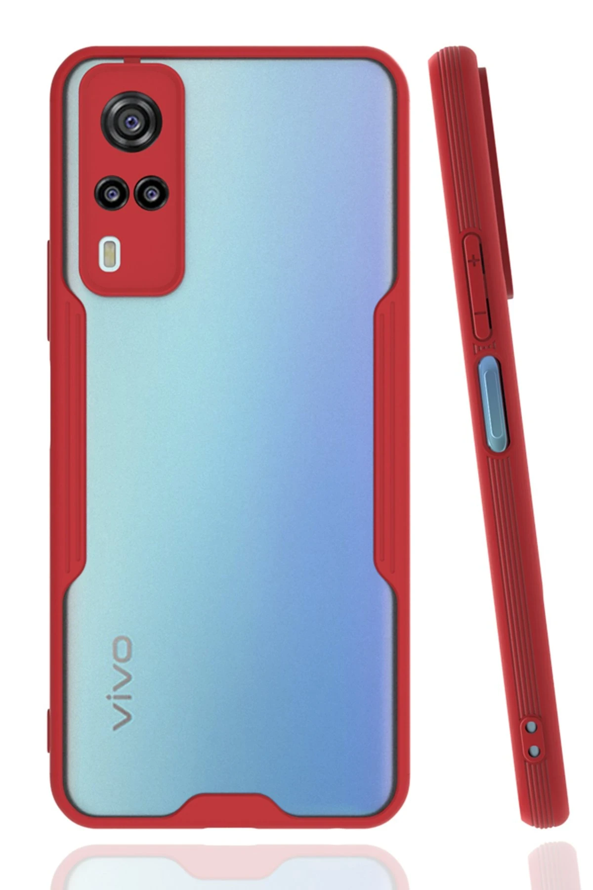 Newface Vivo Y53S Kılıf Platin Silikon - Kırmızı