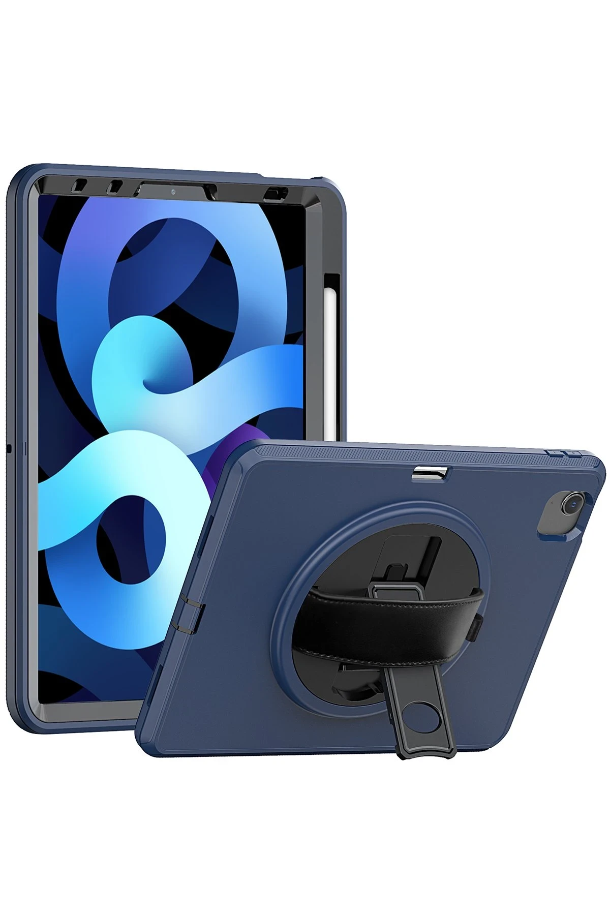 Newface iPad 2022 10.9 (10.nesil) Kılıf Hand Strap Tablet Kılıfı - Lacivert