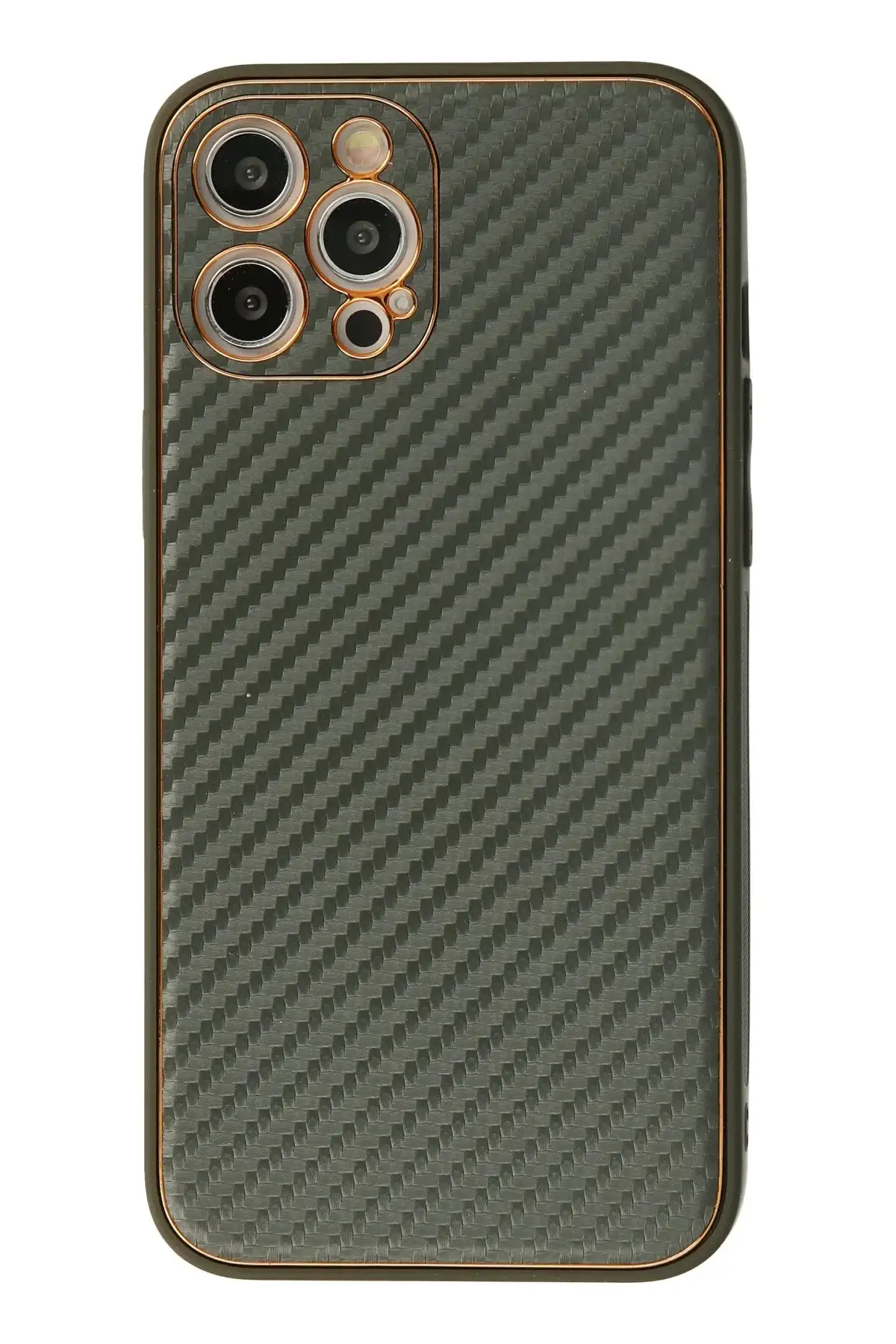 Newface iPhone 12 Pro Kılıf Coco Karbon Silikon - Füme