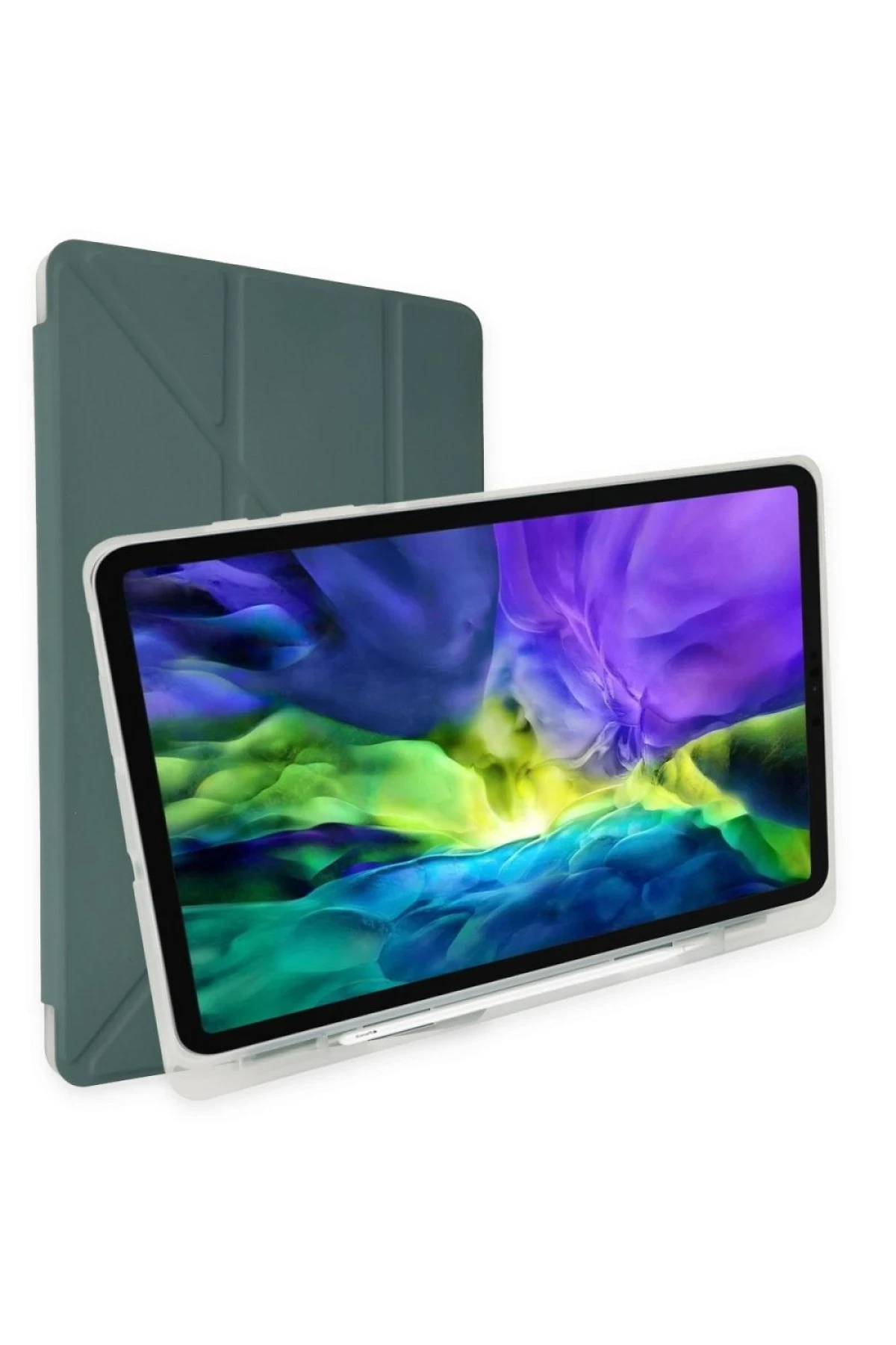Newface Xiaomi Redmi Pad Kılıf Kalemlikli Mars Tablet Kılıfı - Koyu Yeşil