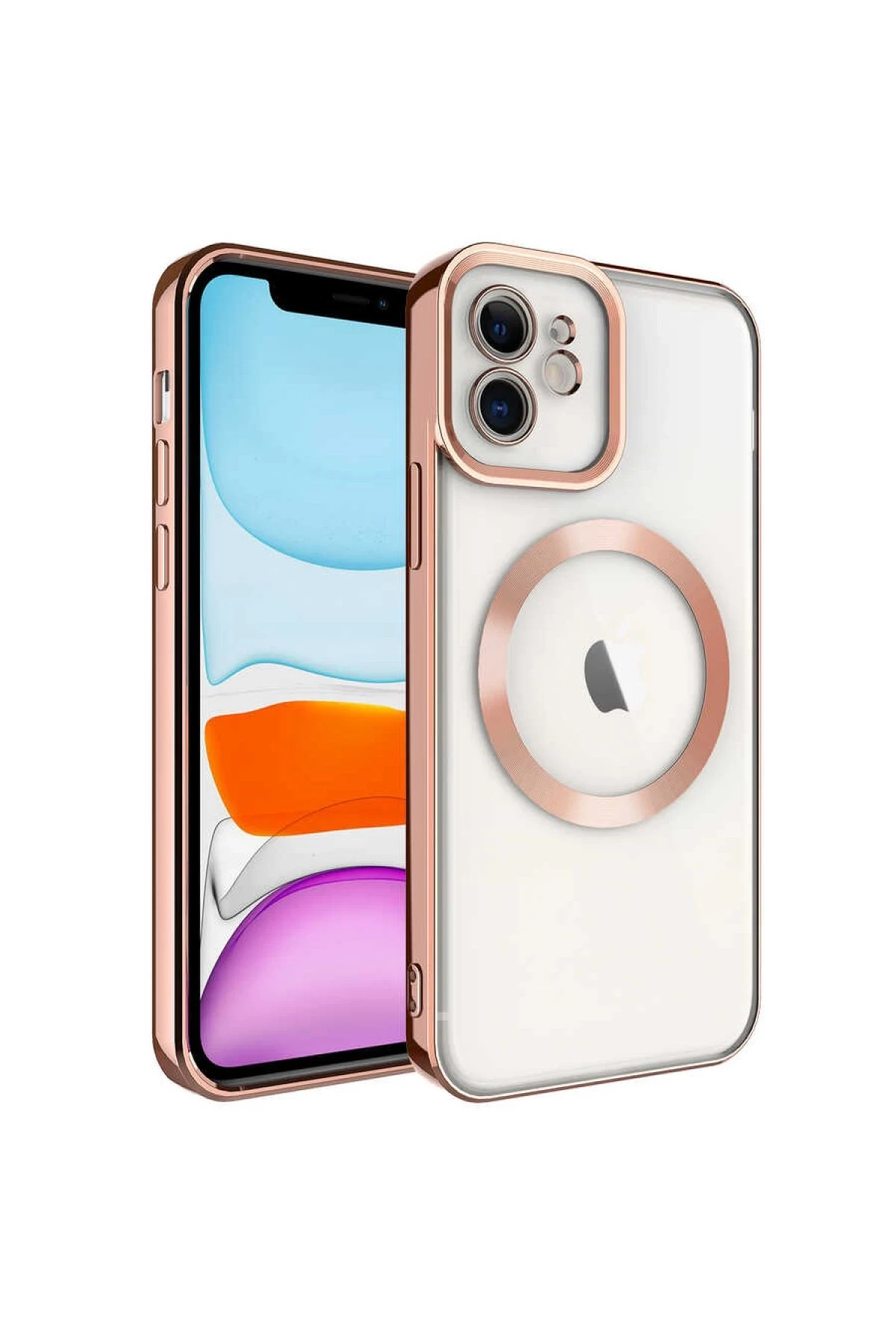Newface iPhone 11 Kılıf Kross Magneticsafe Kapak - Rose